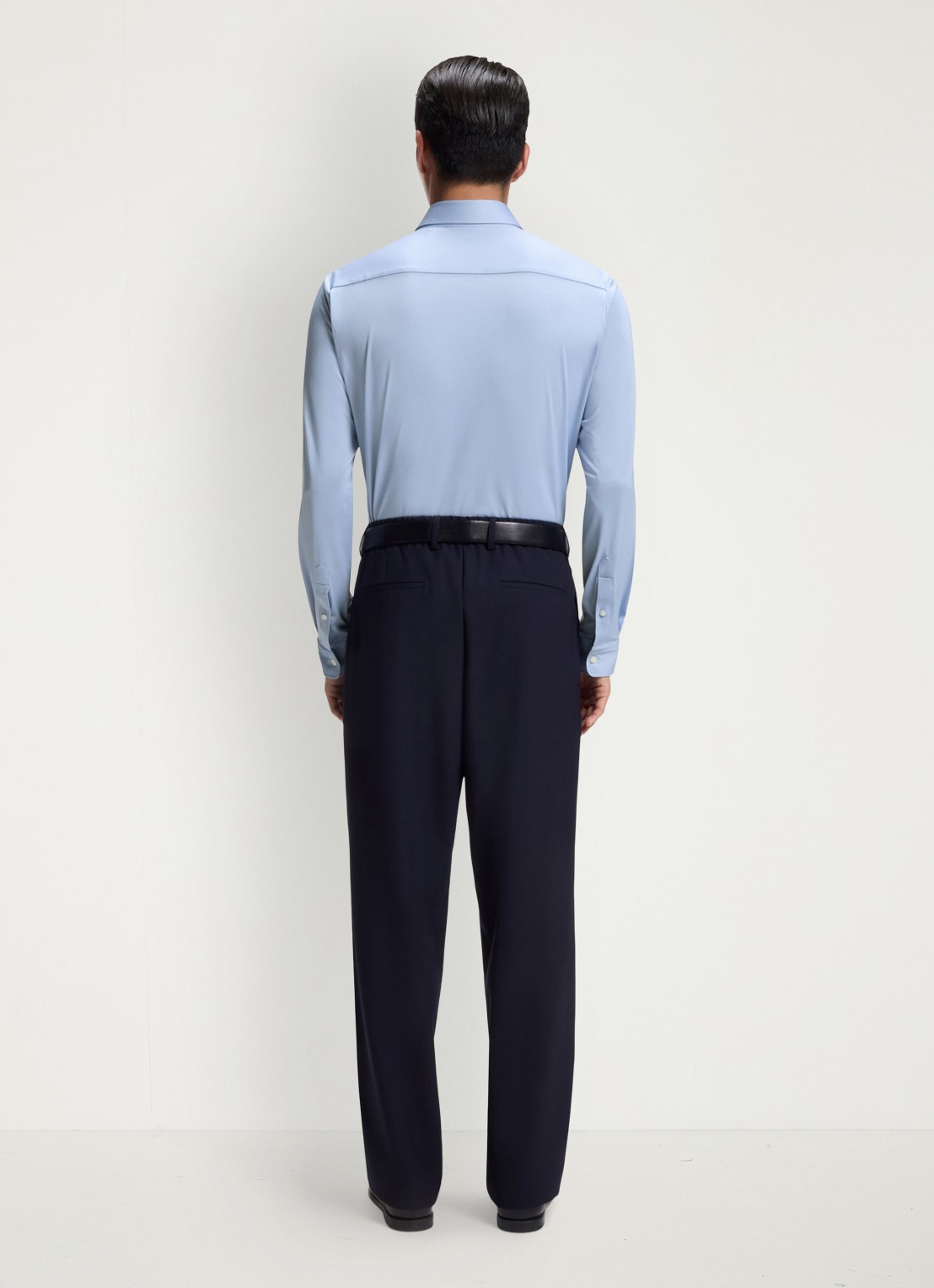 BOSS Regular fit overhemd met stretch - achterkant lichtblauw