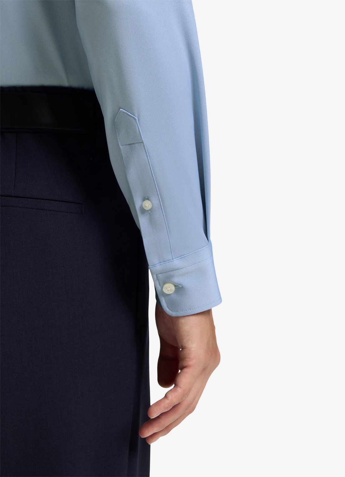 BOSS Regular fit overhemd met stretch - detail 4 lichtblauw
