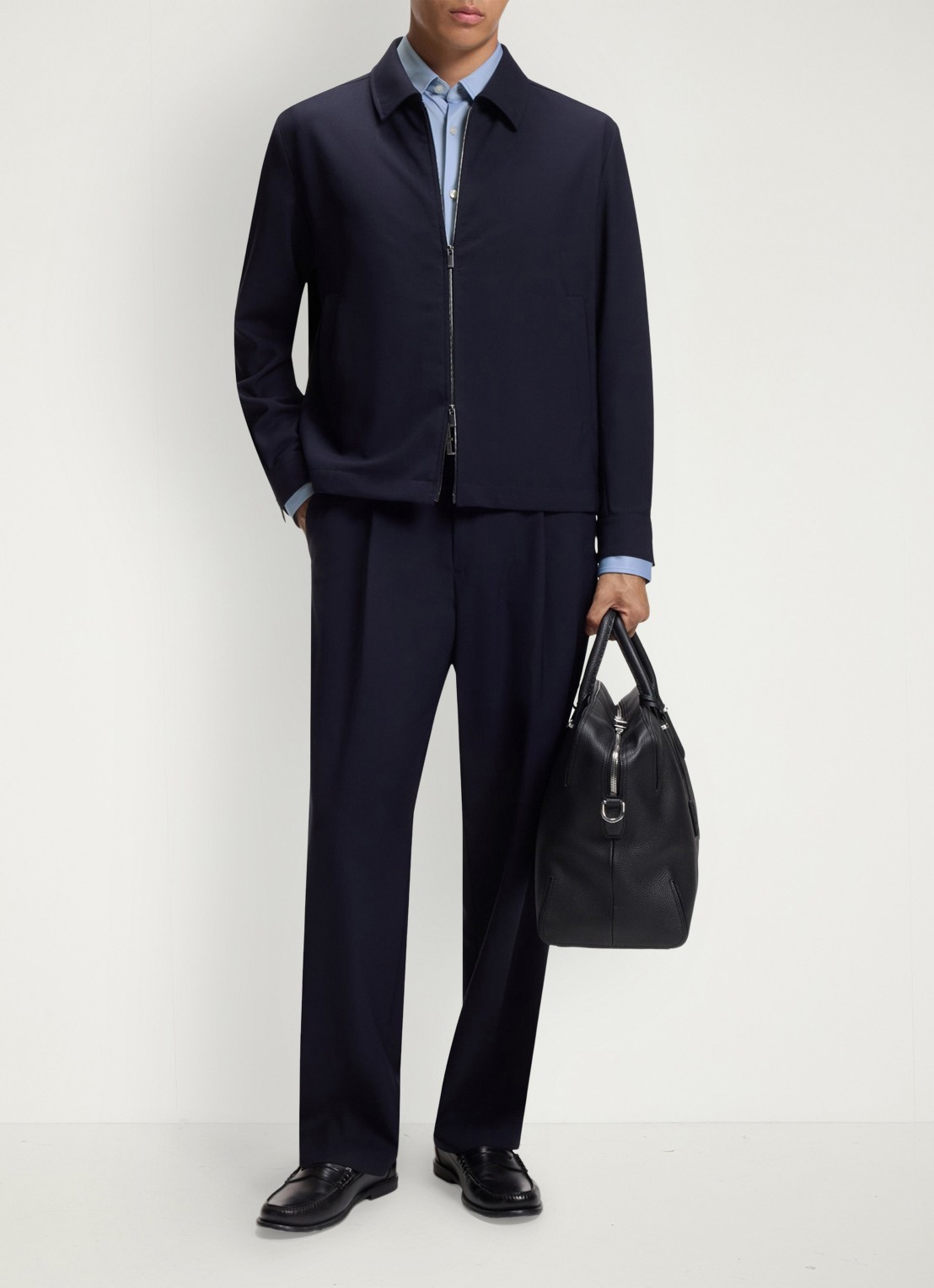 BOSS Regular fit overhemd met stretch - voorkant 3 lichtblauw
