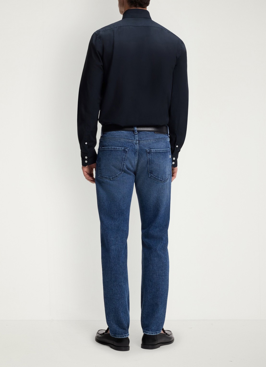 BOSS Regular fit overhemd van katoen - achterkant 4 blauw