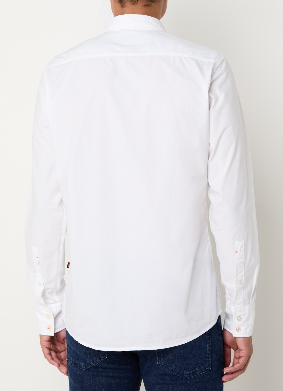 BOSS Regular-fit overhemd van katoenen popeline - achterkant 6 white-100 / wit