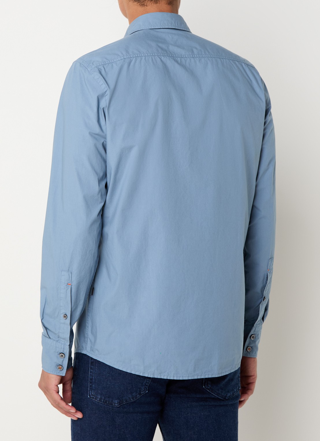 BOSS Regular-fit overhemd van katoenen popeline - achterkant light/pastel blue-459 / blauw