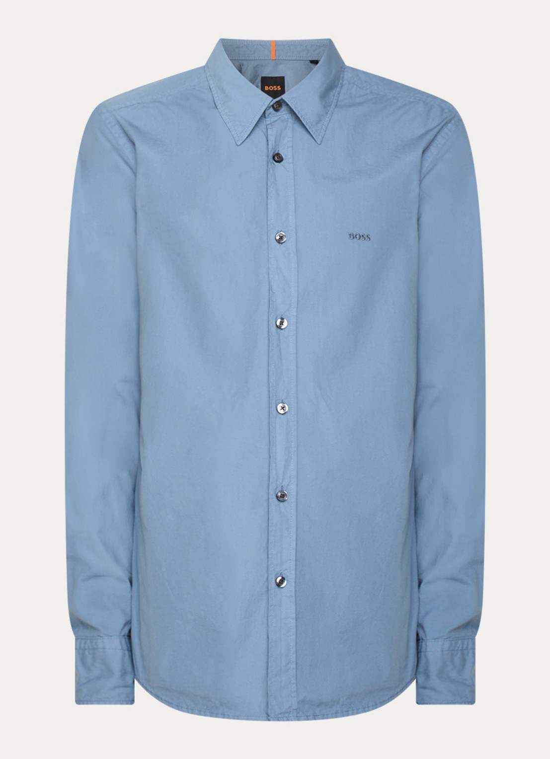 BOSS Regular-fit overhemd van katoenen popeline - voorkant 2 light/pastel blue-459 / blauw