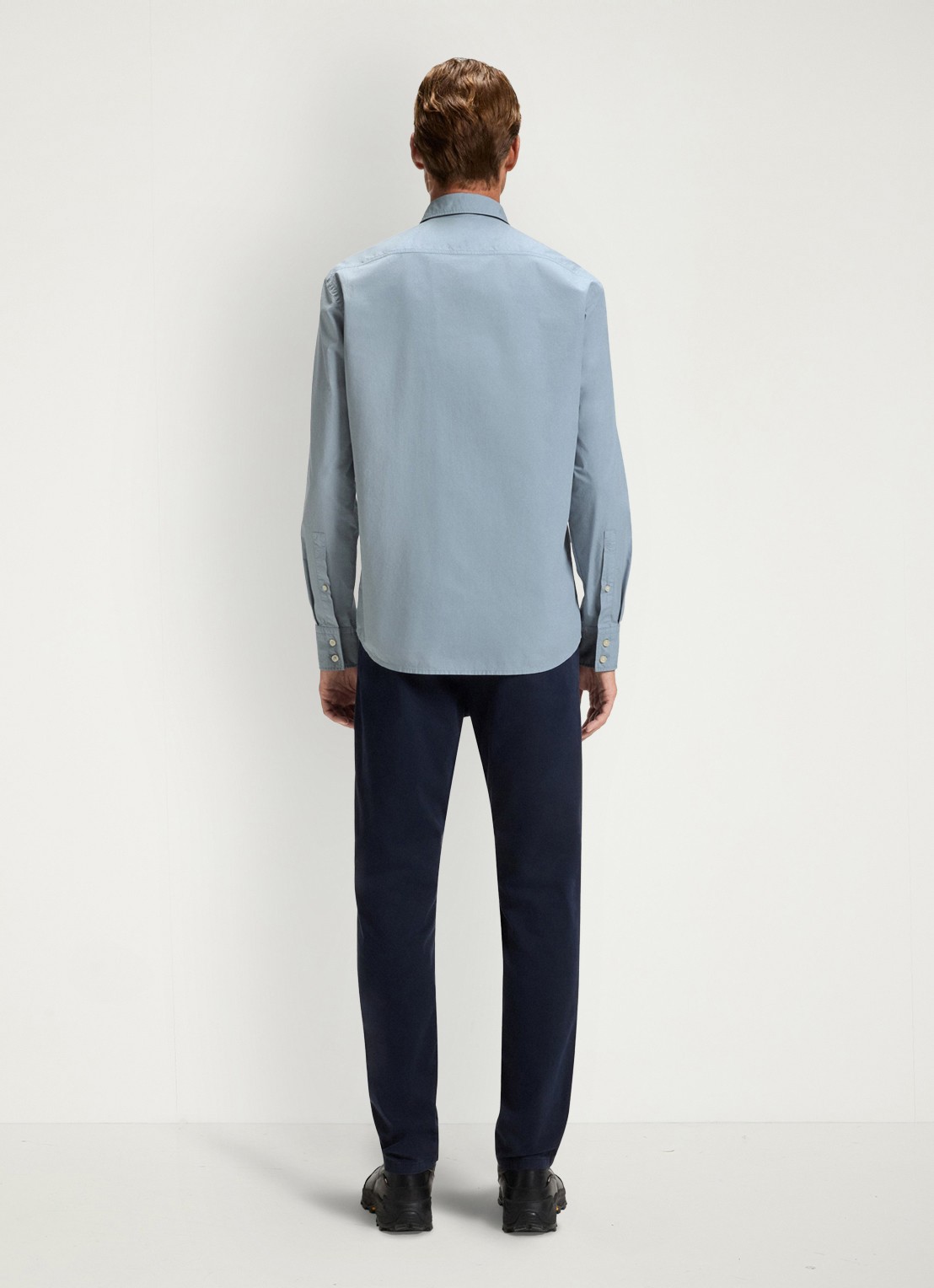 BOSS Regular-fit overhemd van katoenen popeline - achterkant 6 light/pastel blue-451 / lichtblauw