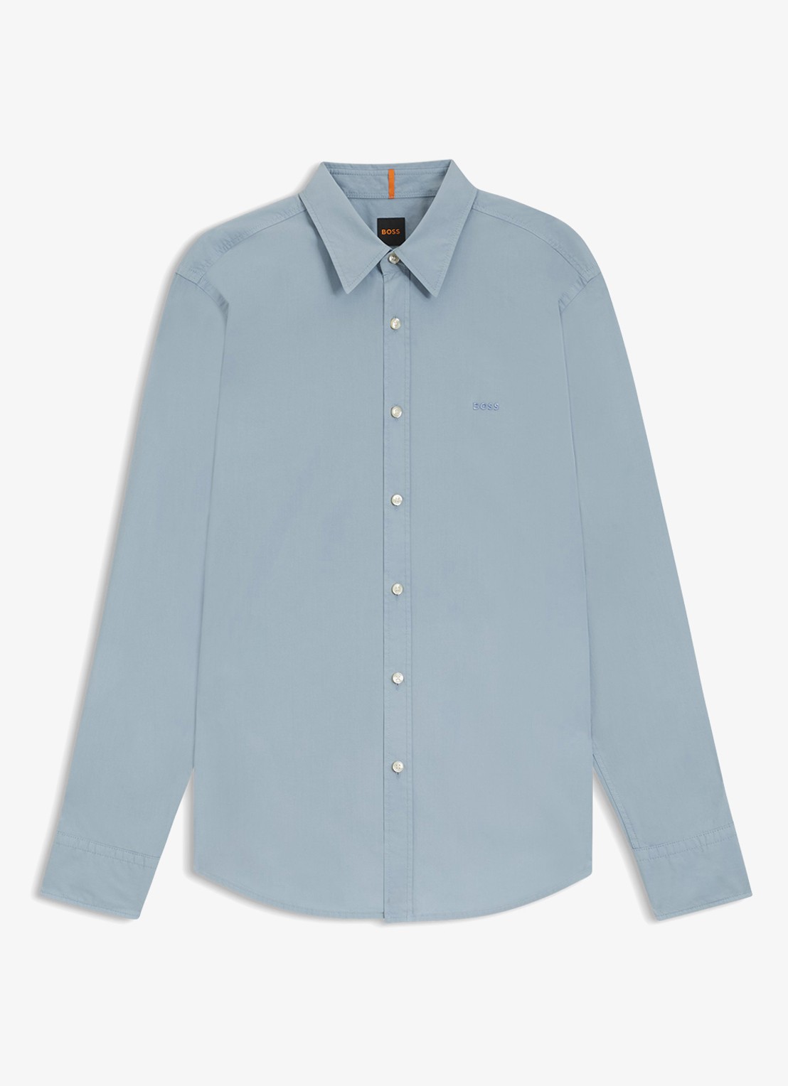 BOSS Regular-fit overhemd van katoenen popeline - voorkant light/pastel blue-451 / lichtblauw