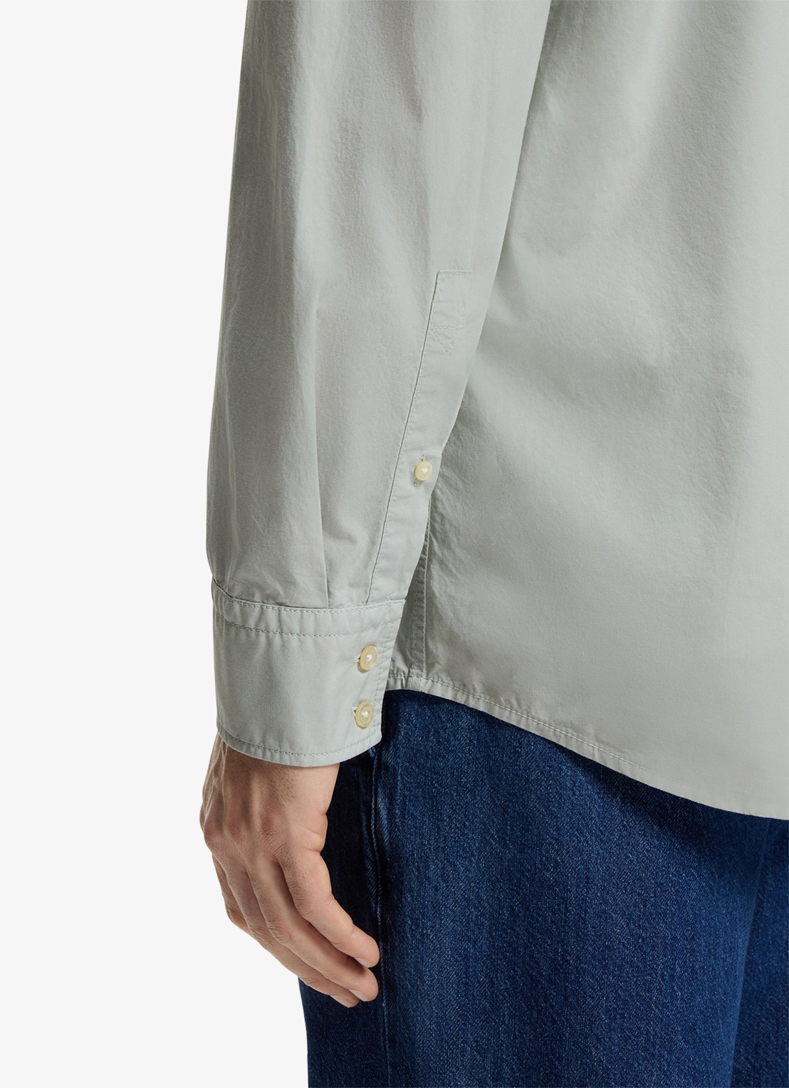 BOSS Regular-fit overhemd van katoenen popeline - detail 5 silver-043 / grijs