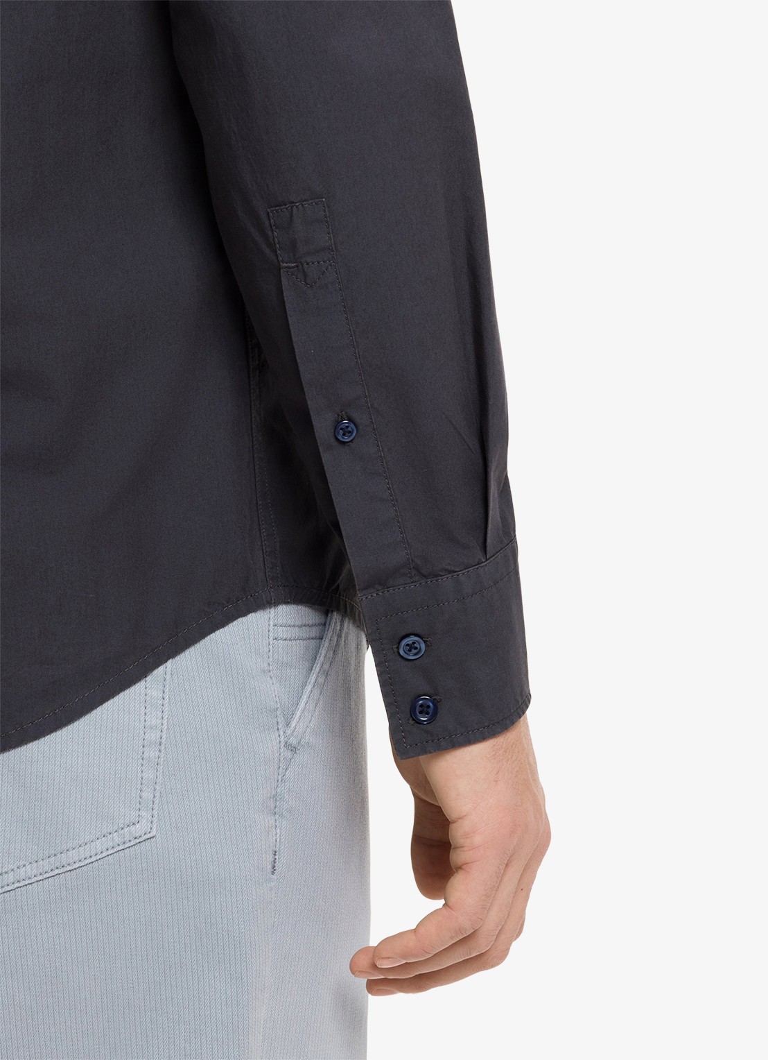BOSS Regular-fit overhemd van katoenen popeline - detail 3 dark blue-406 / blauw