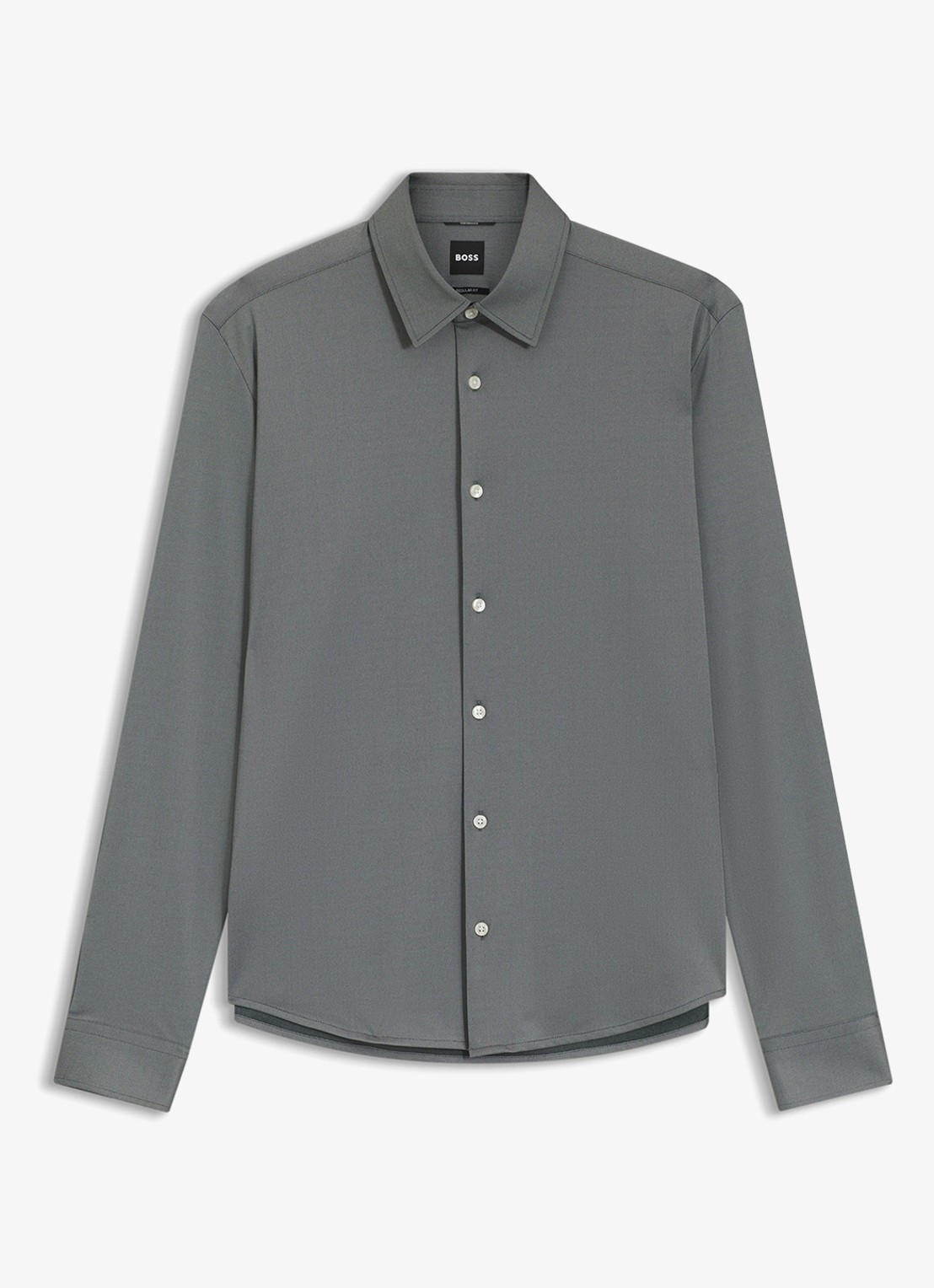 BOSS Regular fit overhemd - voorkant grijs