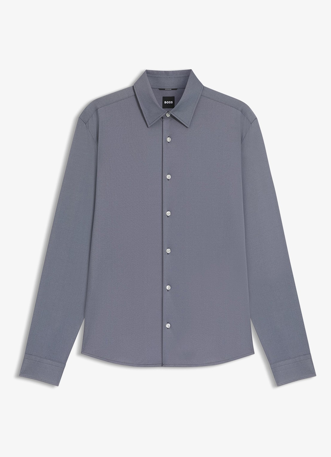 BOSS Regular fit overhemd - voorkant 4 blauwgrijs
