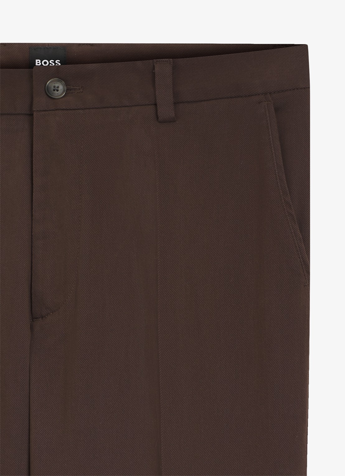 BOSS Regular fit pantalon met steekzakken - detail 7 dark brown-209 / bruin