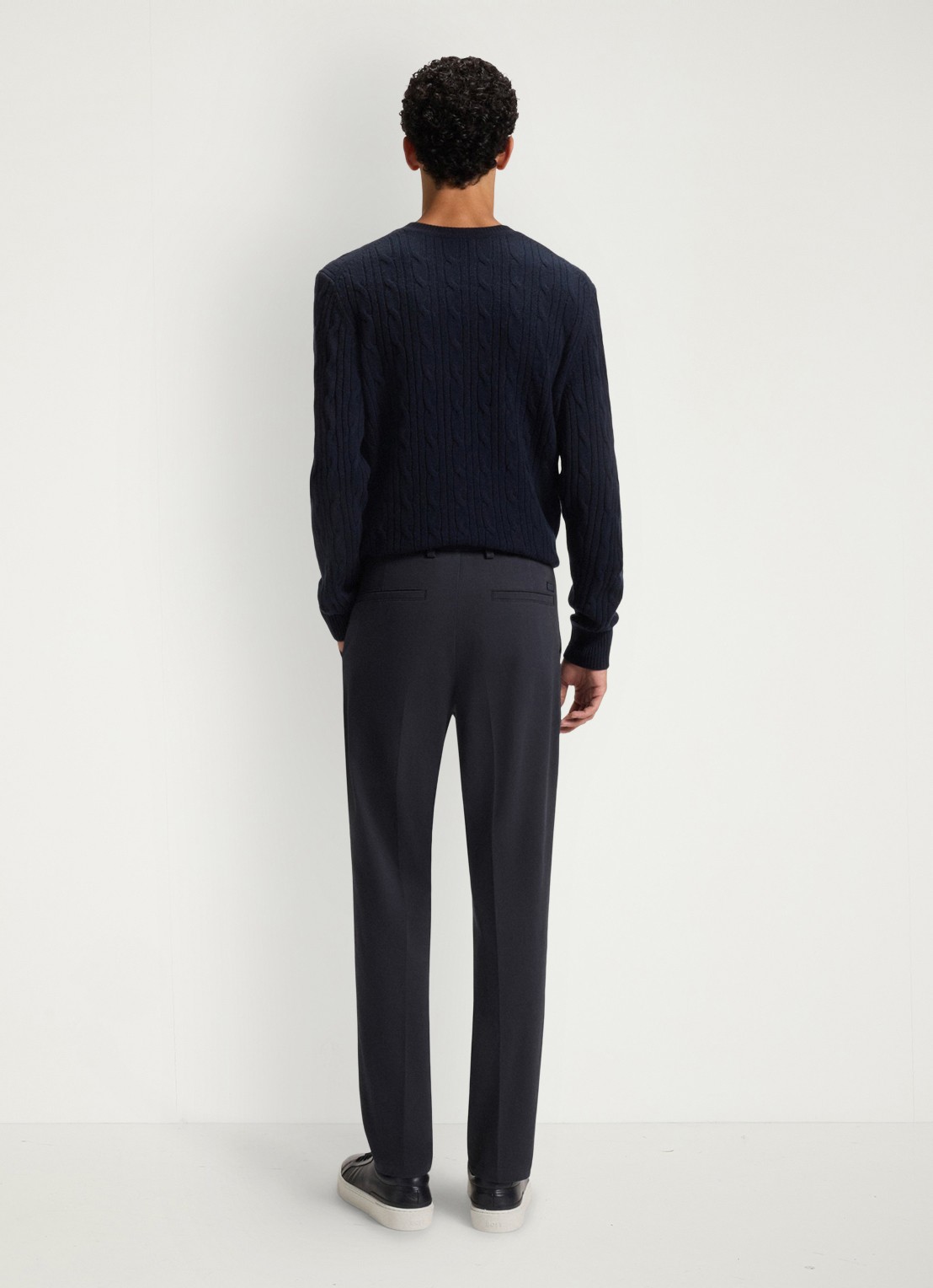 BOSS Regular fit pantalon met steekzakken - achterkant 3 donkerblauw