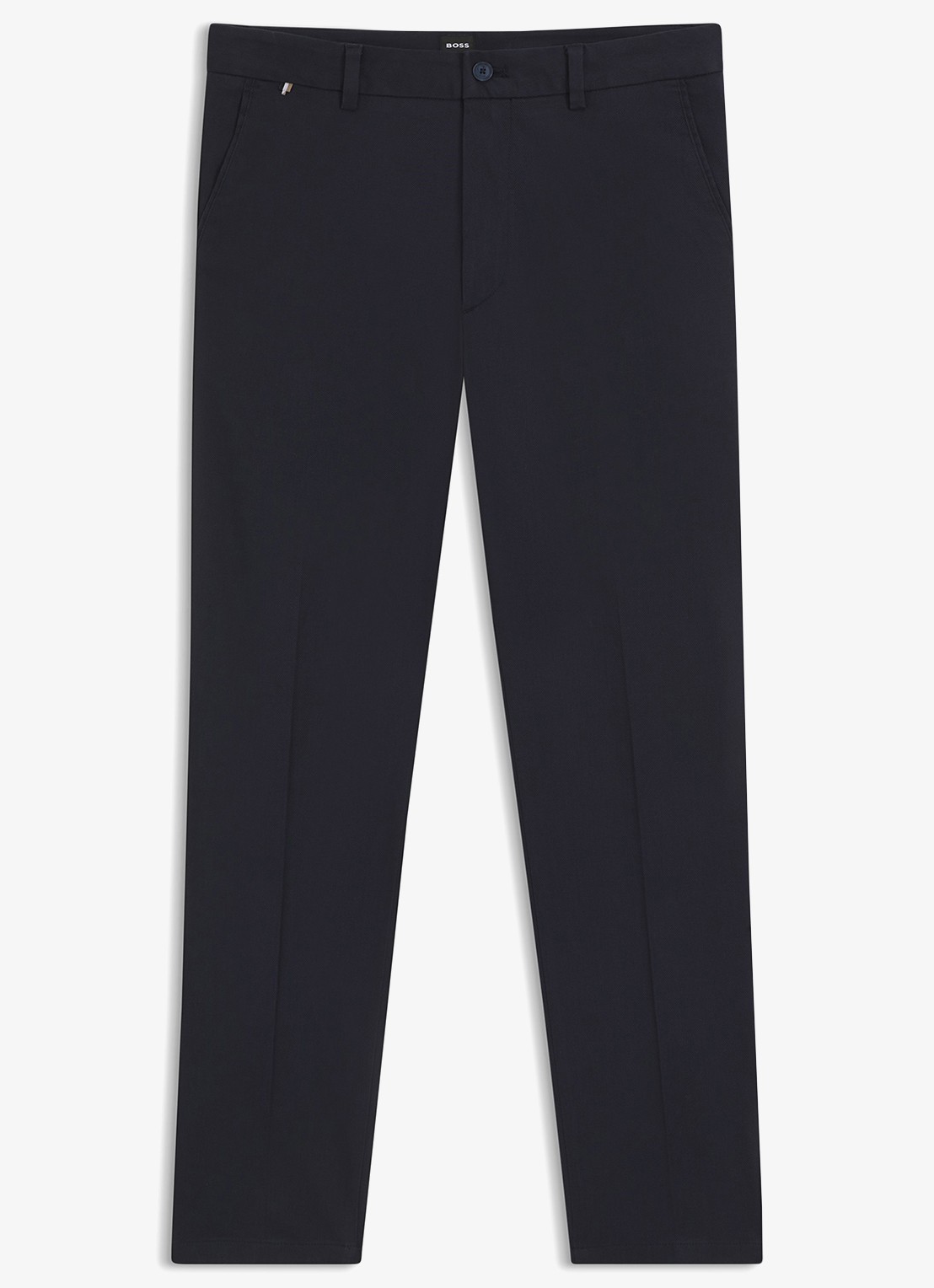 BOSS Regular fit pantalon met steekzakken - voorkant donkerblauw