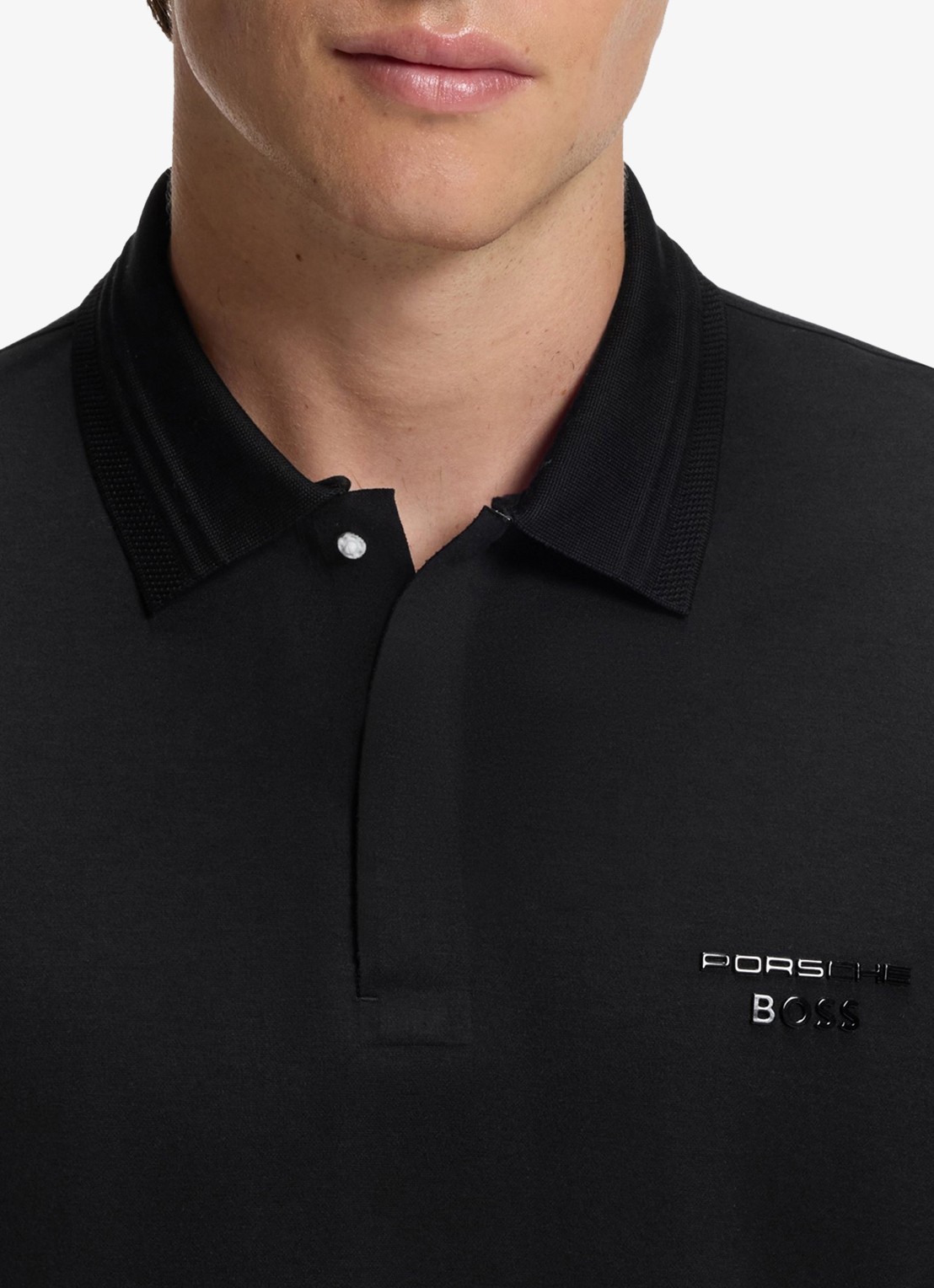 BOSS Regular fit polo met 3D logoprint - detail 2 zwart