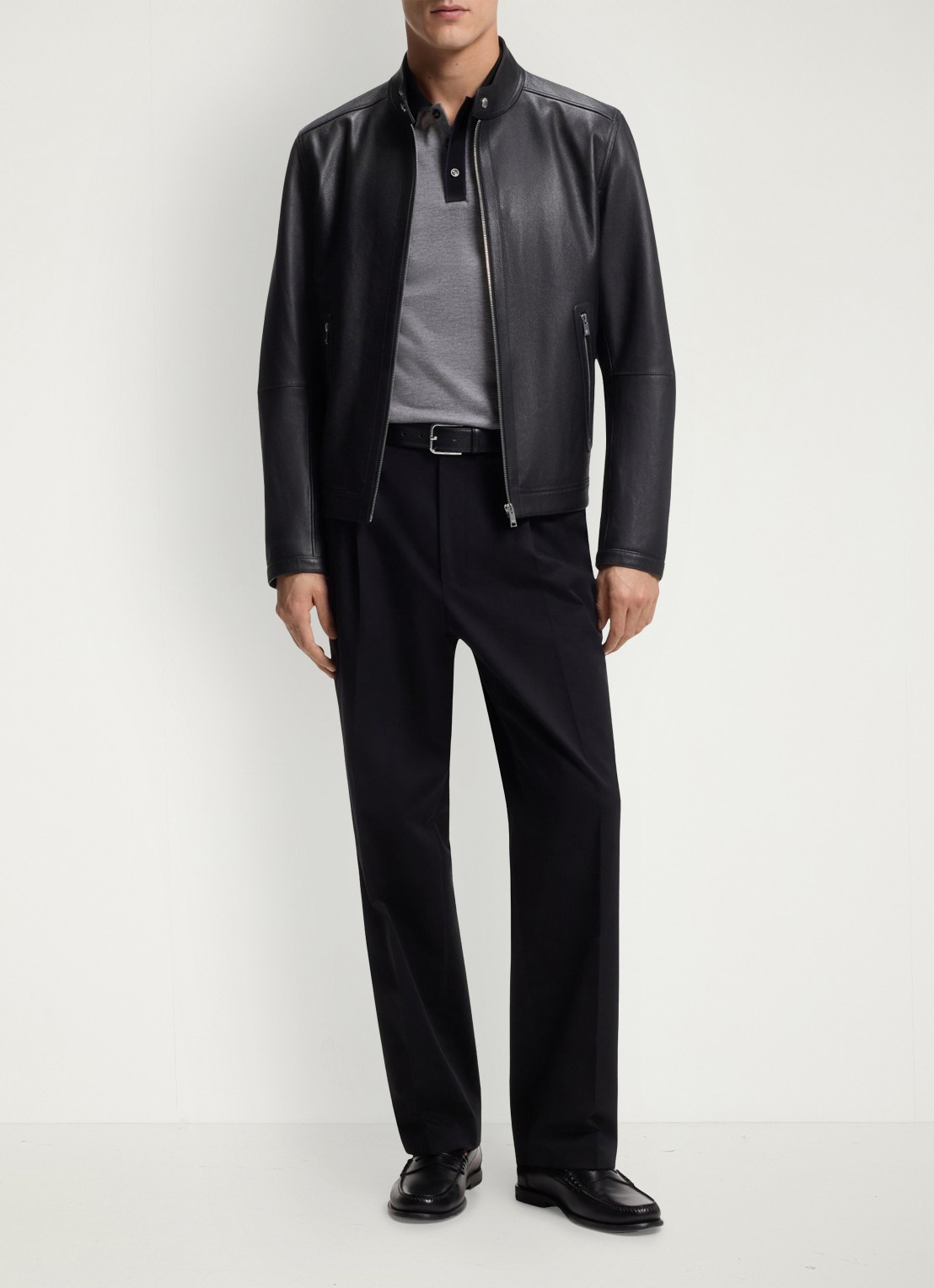 BOSS Regular fit polo met gestreept detail - voorkant 5 zwart