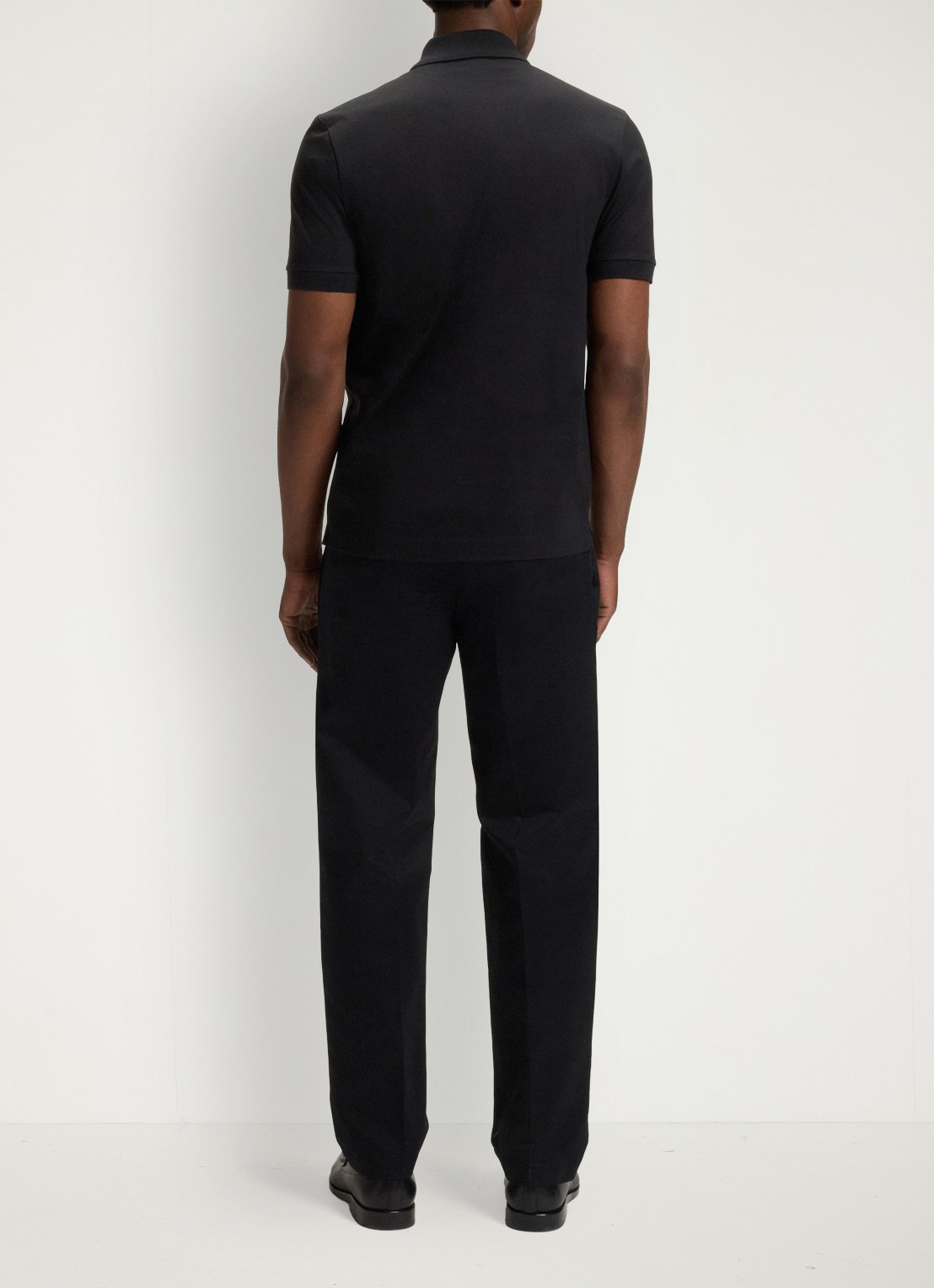 BOSS Regular fit polo met halve rits - achterkant 5 zwart