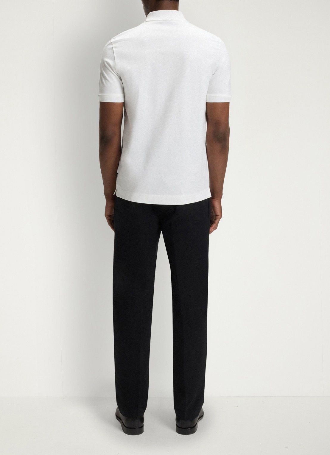 BOSS Regular fit polo met halve rits - achterkant 5 wit