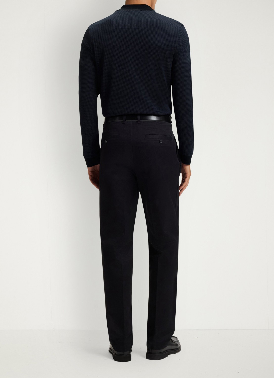BOSS Regular fit polo met halve rits - achterkant zwart