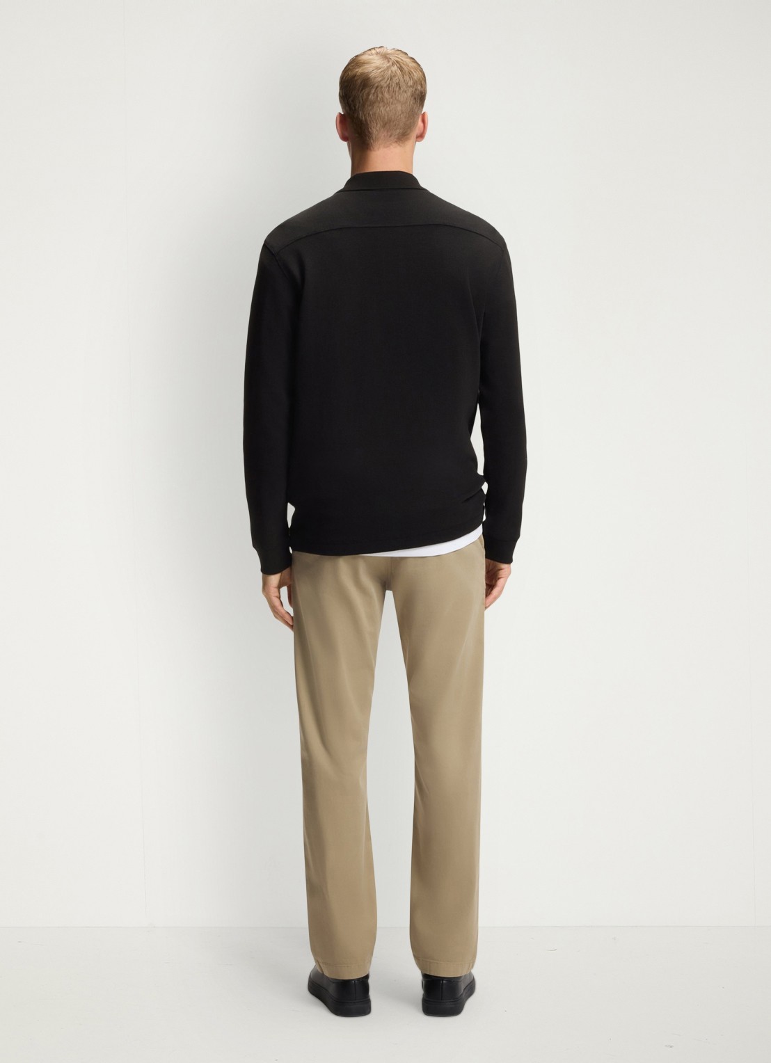 BOSS Regular fit polo met logo - achterkant 7 zwart