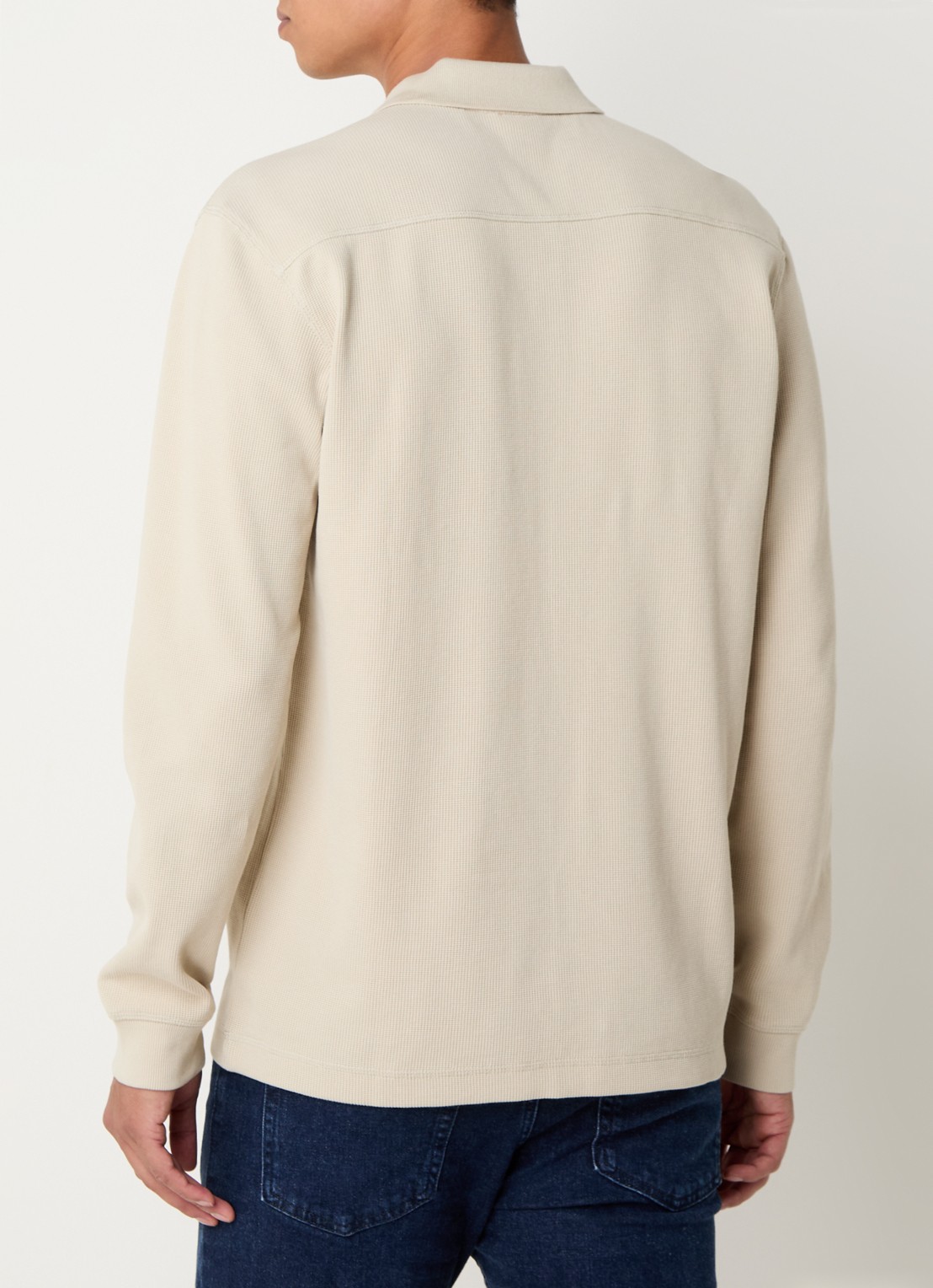 BOSS Regular fit polo met logo - achterkant 2 beige