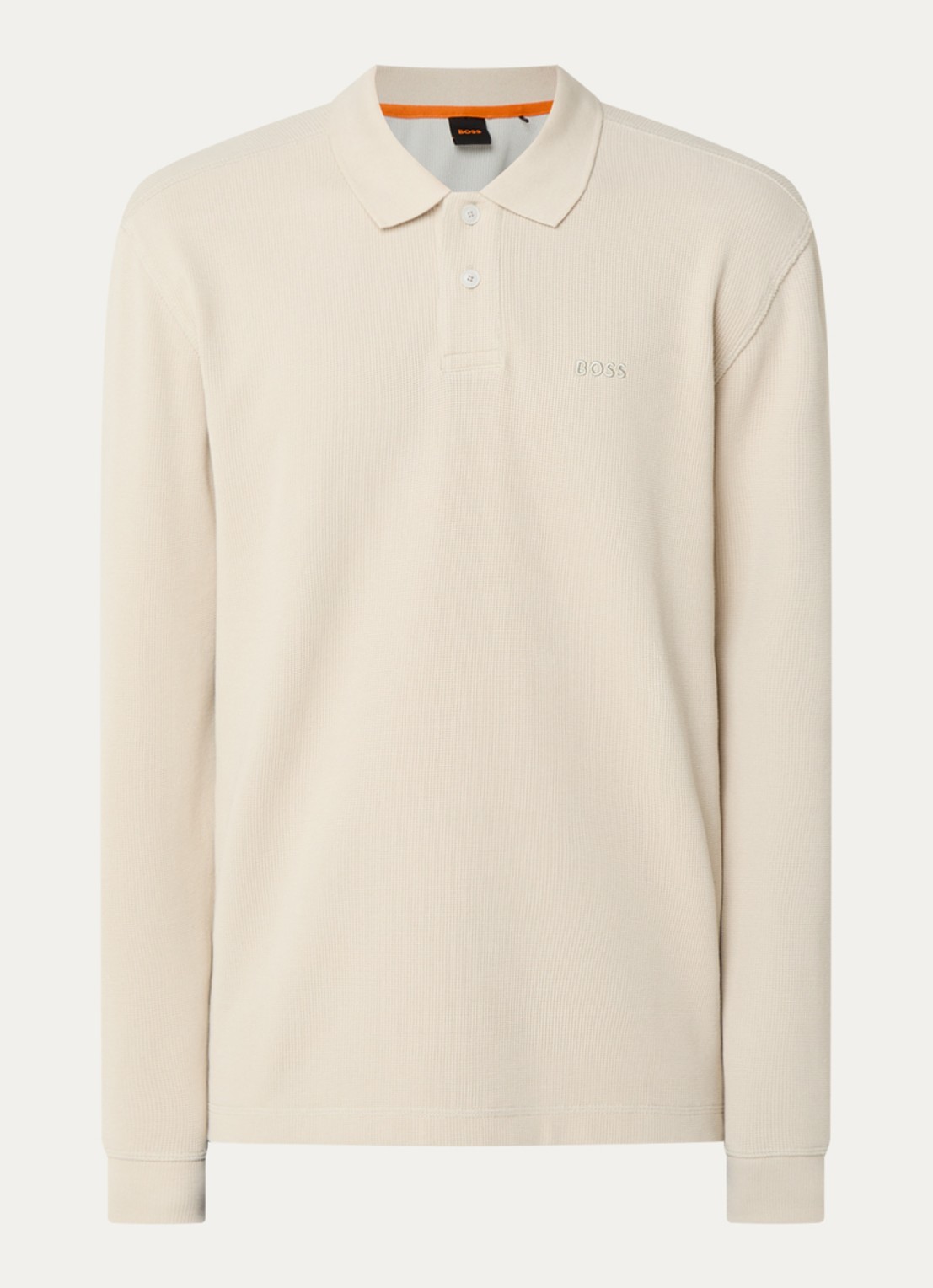 BOSS Regular fit polo met logo - voorkant 3 beige