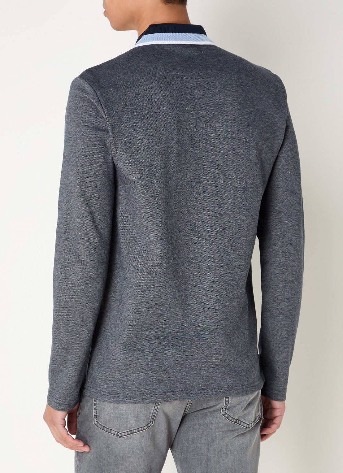 BOSS Regular fit polo met logo - achterkant 4 indigo