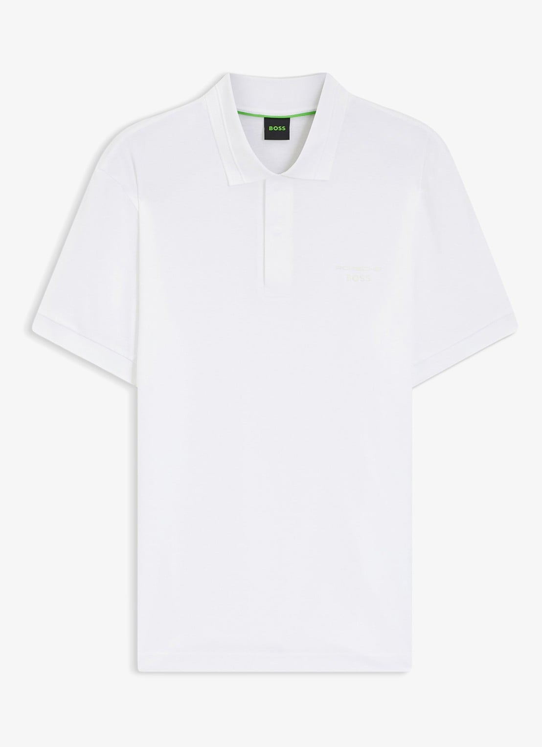 BOSS Regular fit polo met logo - voorkant 4 wit