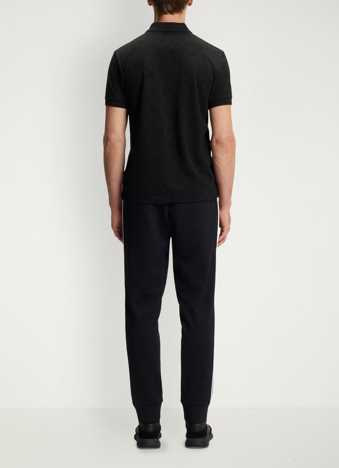 BOSS Regular fit polo met logoprint - achterkant 3 zwart