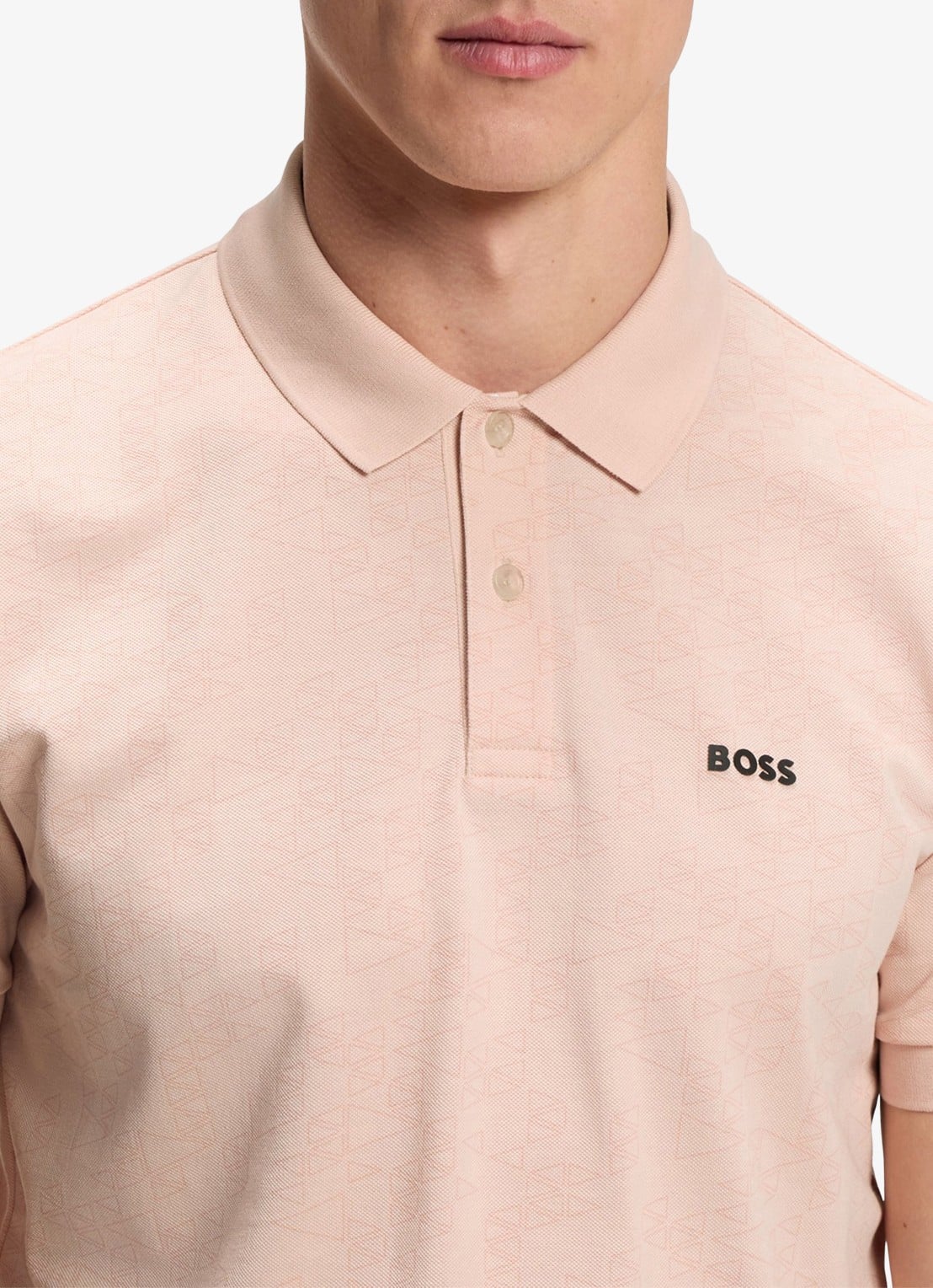 BOSS Regular fit polo met logoprint - detail 5 zalmroze