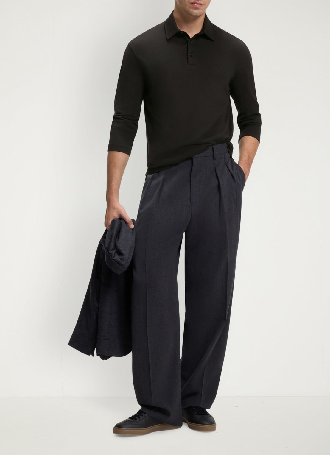 BOSS Regular fit polo met structuur - detail 5 zwart