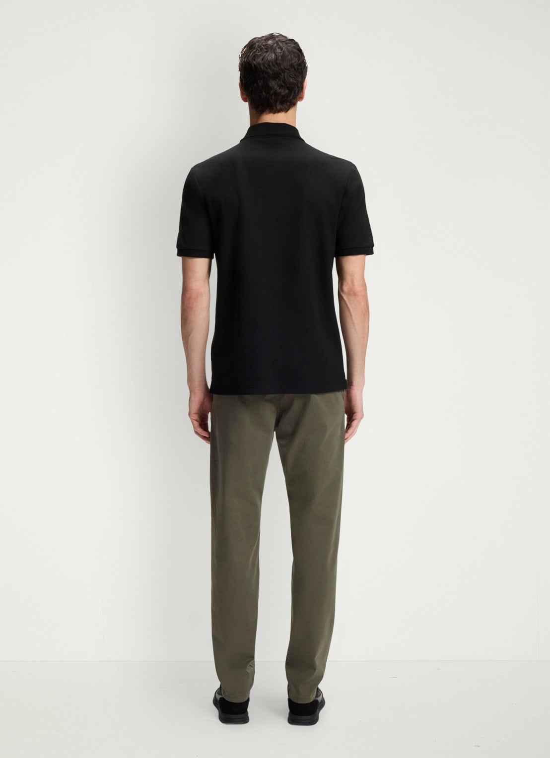 BOSS Regular fit polo van katoen - achterkant zwart