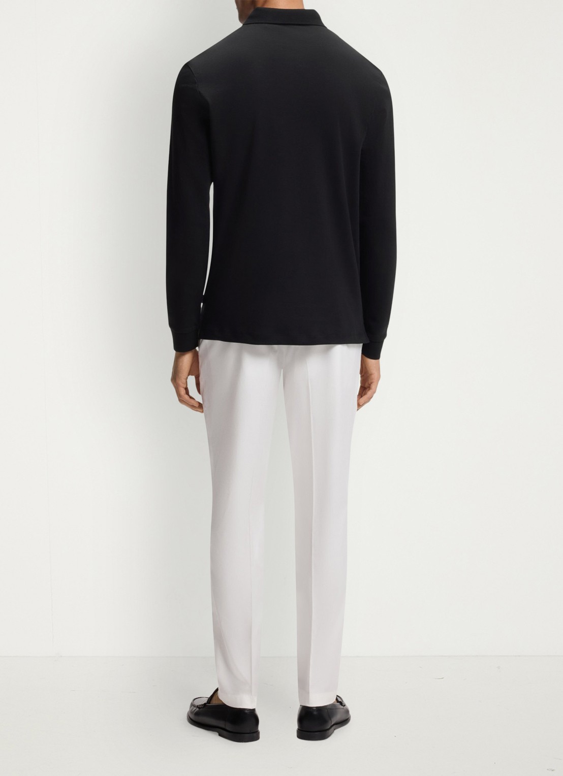 BOSS Regular fit polo van katoen - achterkant 6 zwart