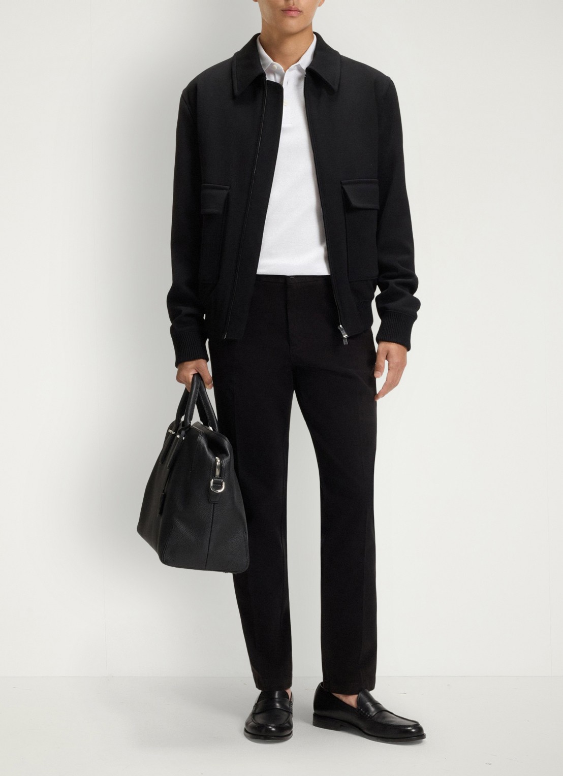 BOSS Regular fit polo van katoen - voorkant 2 wit