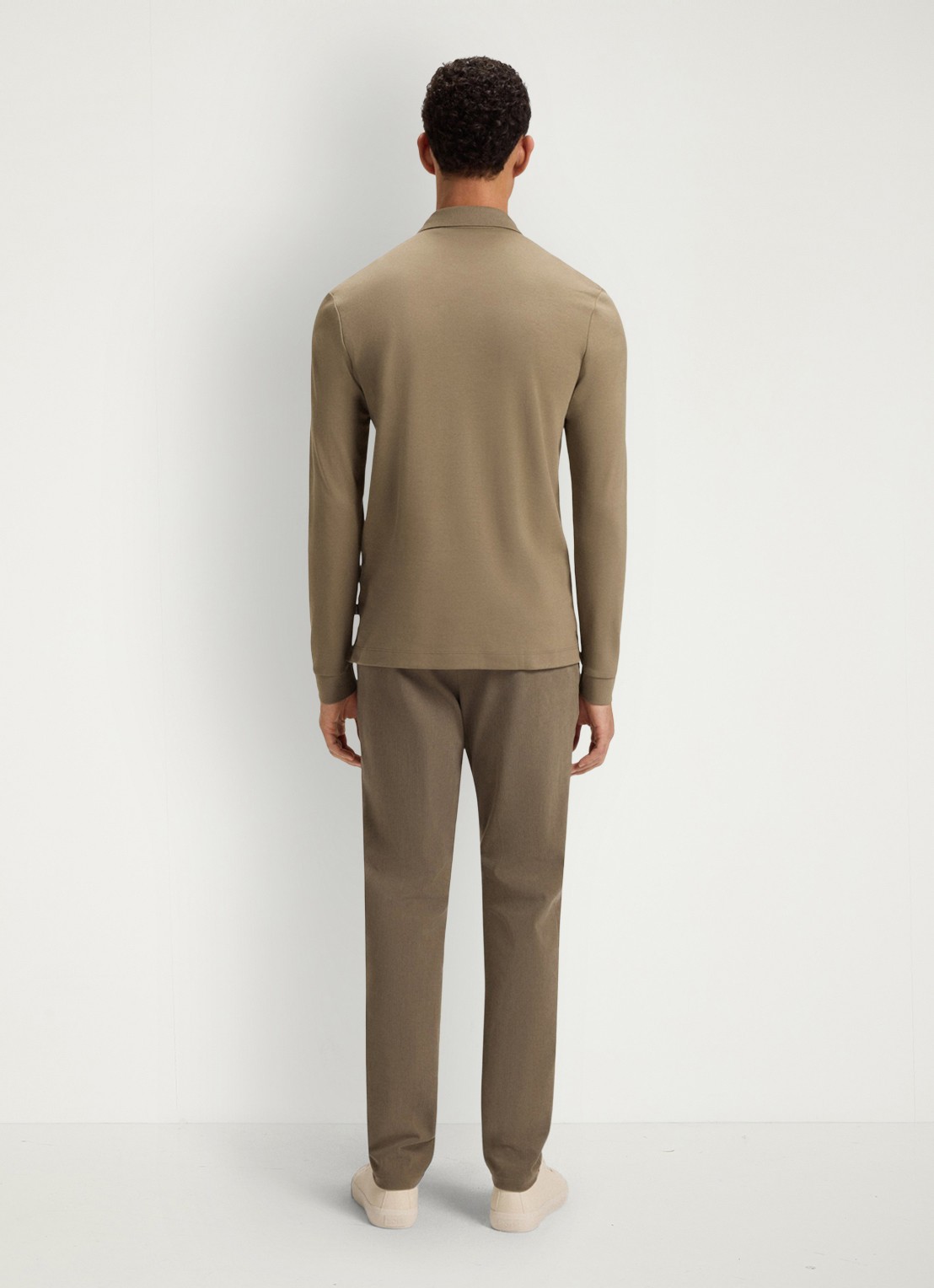 BOSS Regular fit polo van katoen - achterkant 3 bruin