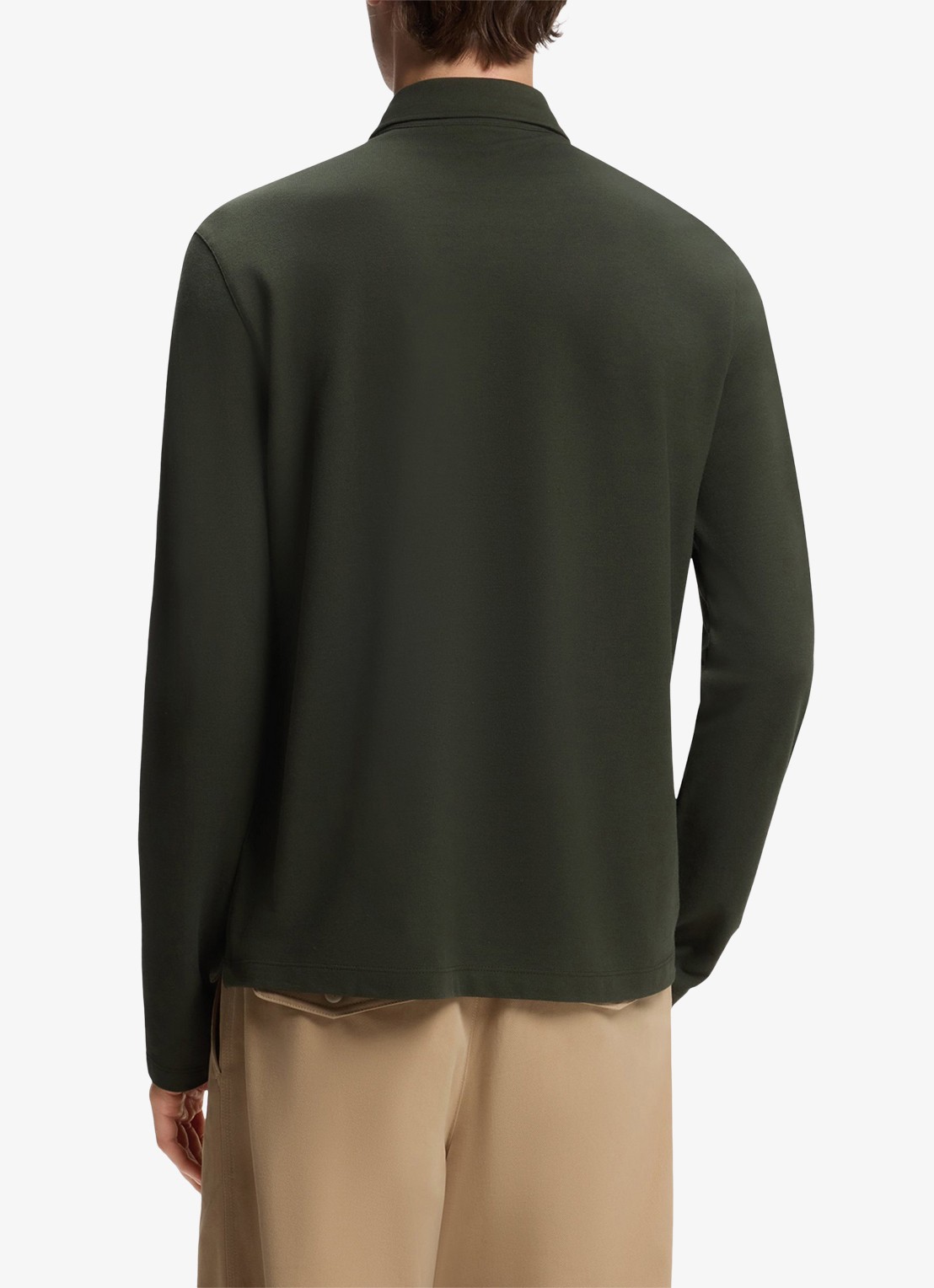 BOSS Regular fit polo - achterkant 3 open green-383 / groen