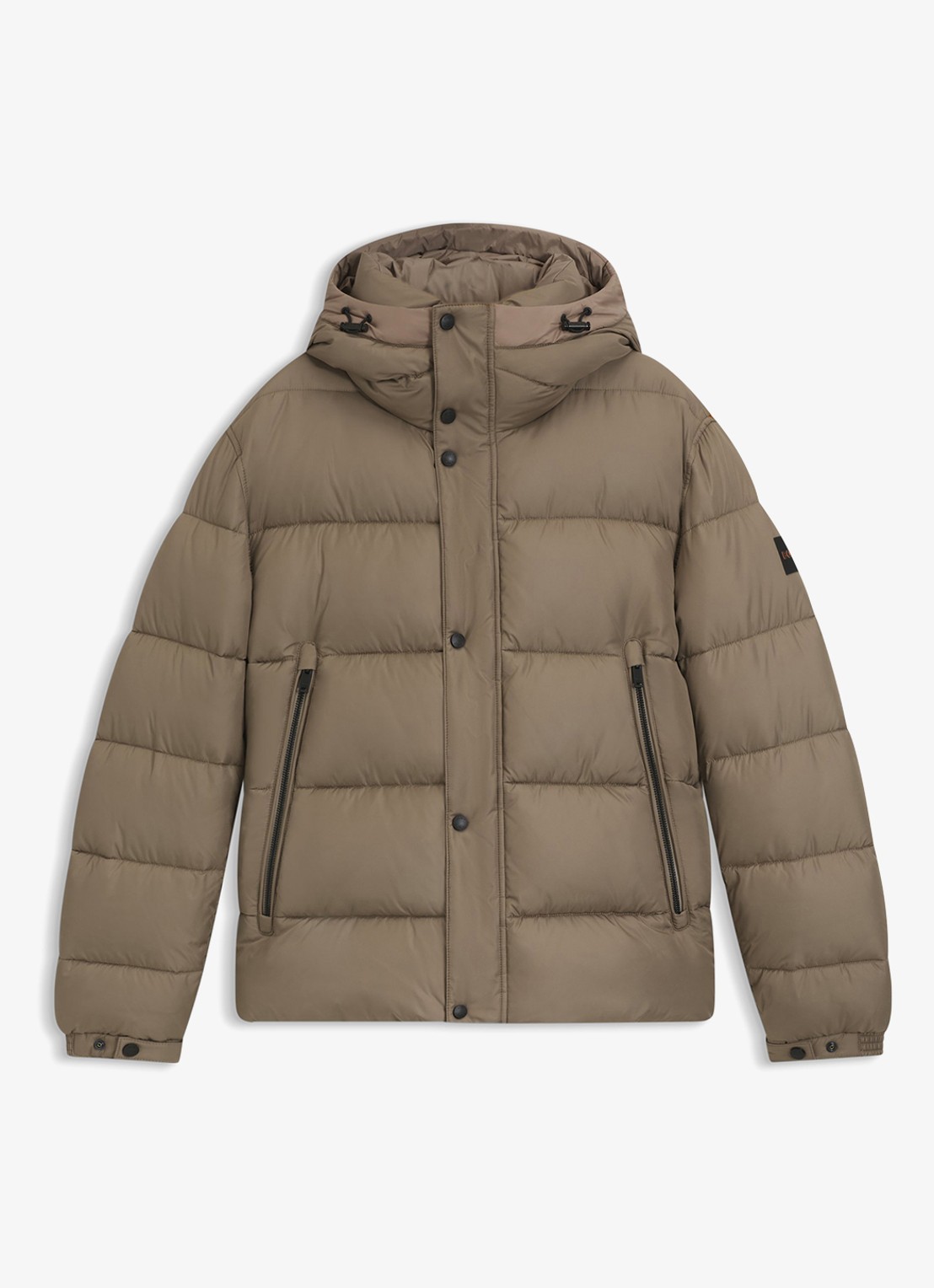 BOSS Regular-fit puffer jack van waterafstotend materiaal - voorkant 4 open green-346