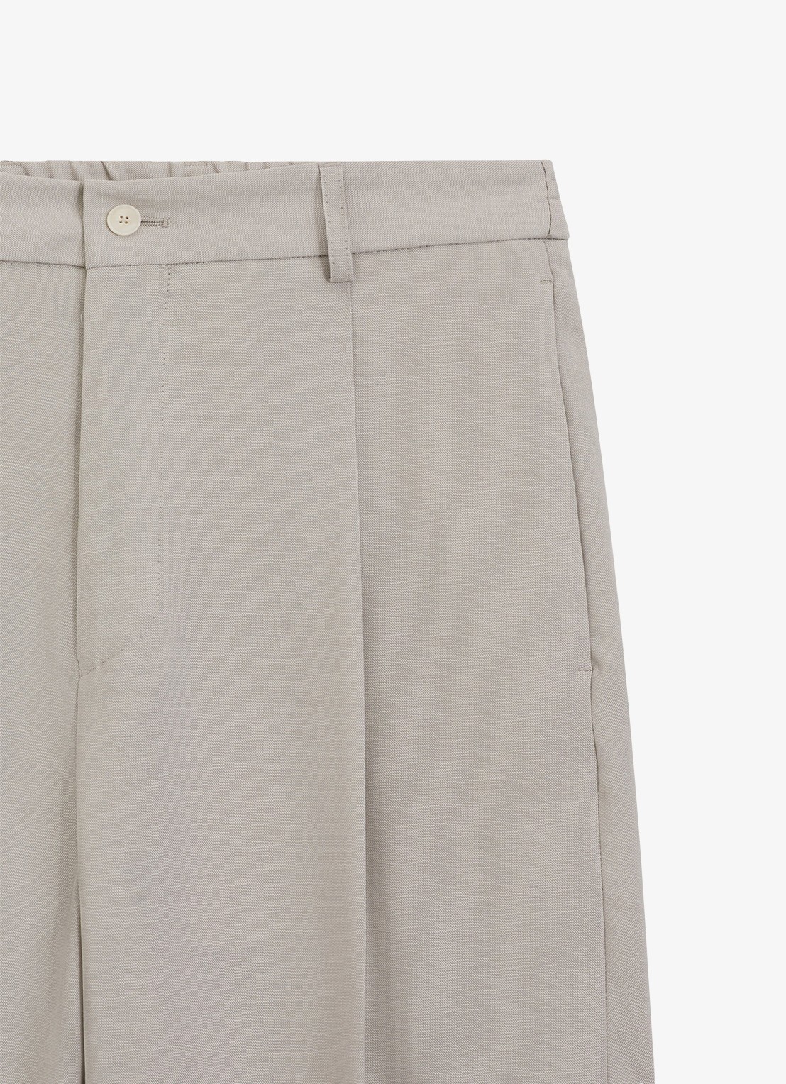 BOSS Relaxed fit broek van scheerwol - detail 6 beige