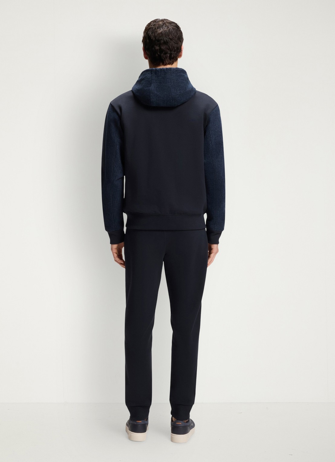 BOSS Relaxed fit trainingspak met logo - achterkant blauw