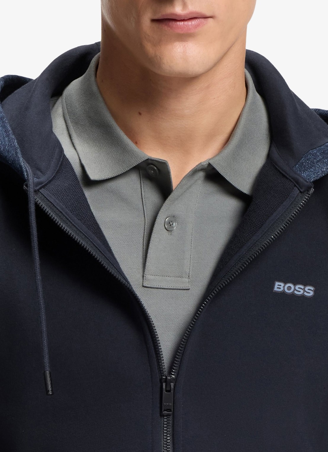 BOSS Relaxed fit trainingspak met logo - detail 3 blauw