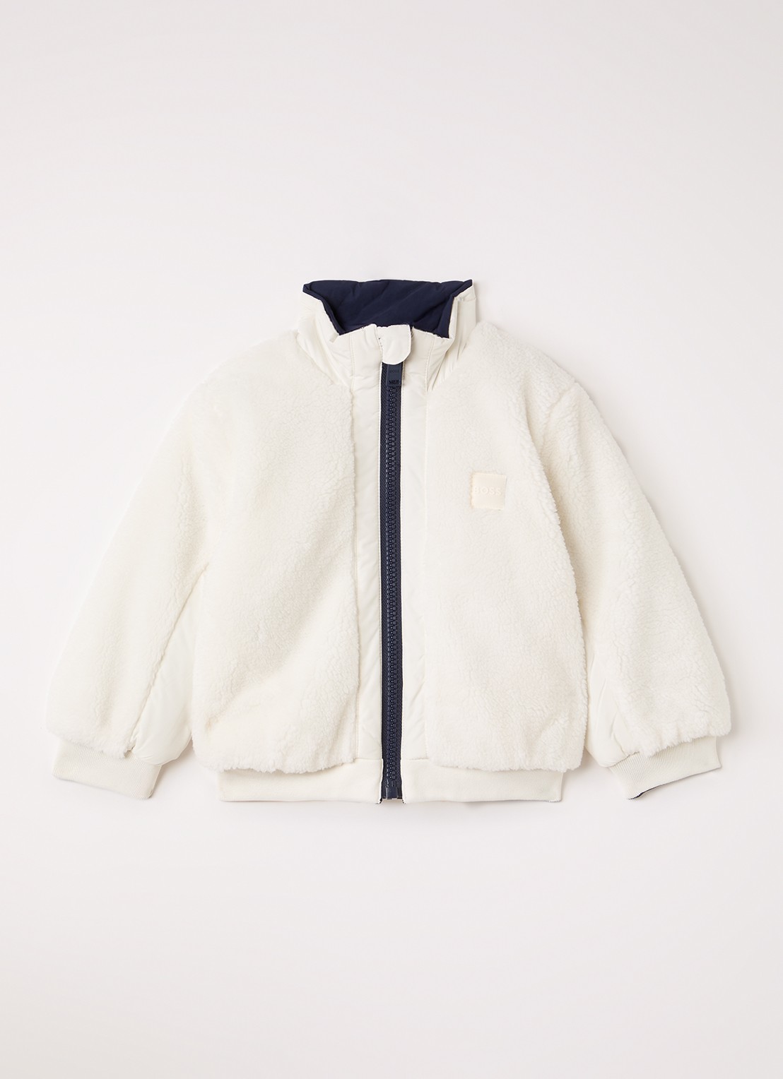 BOSS Reversible jack van teddy - voorkant ivoor