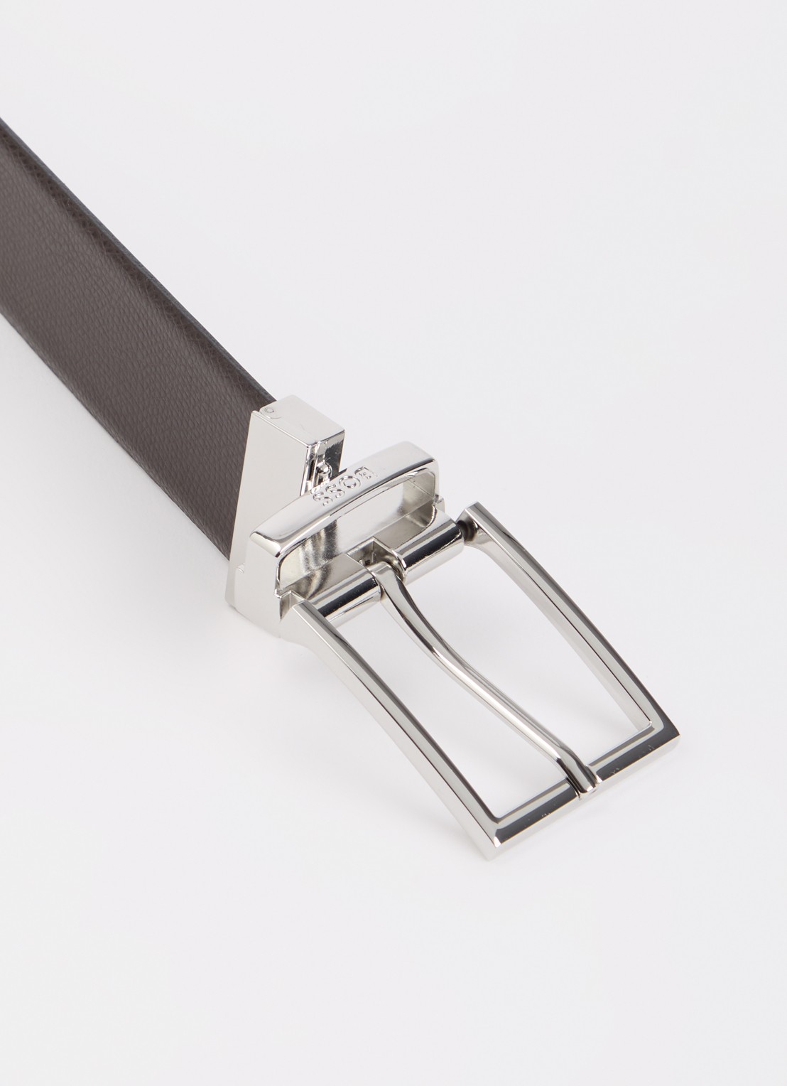 BOSS Reversible riem van leer  - detail 4 zwart