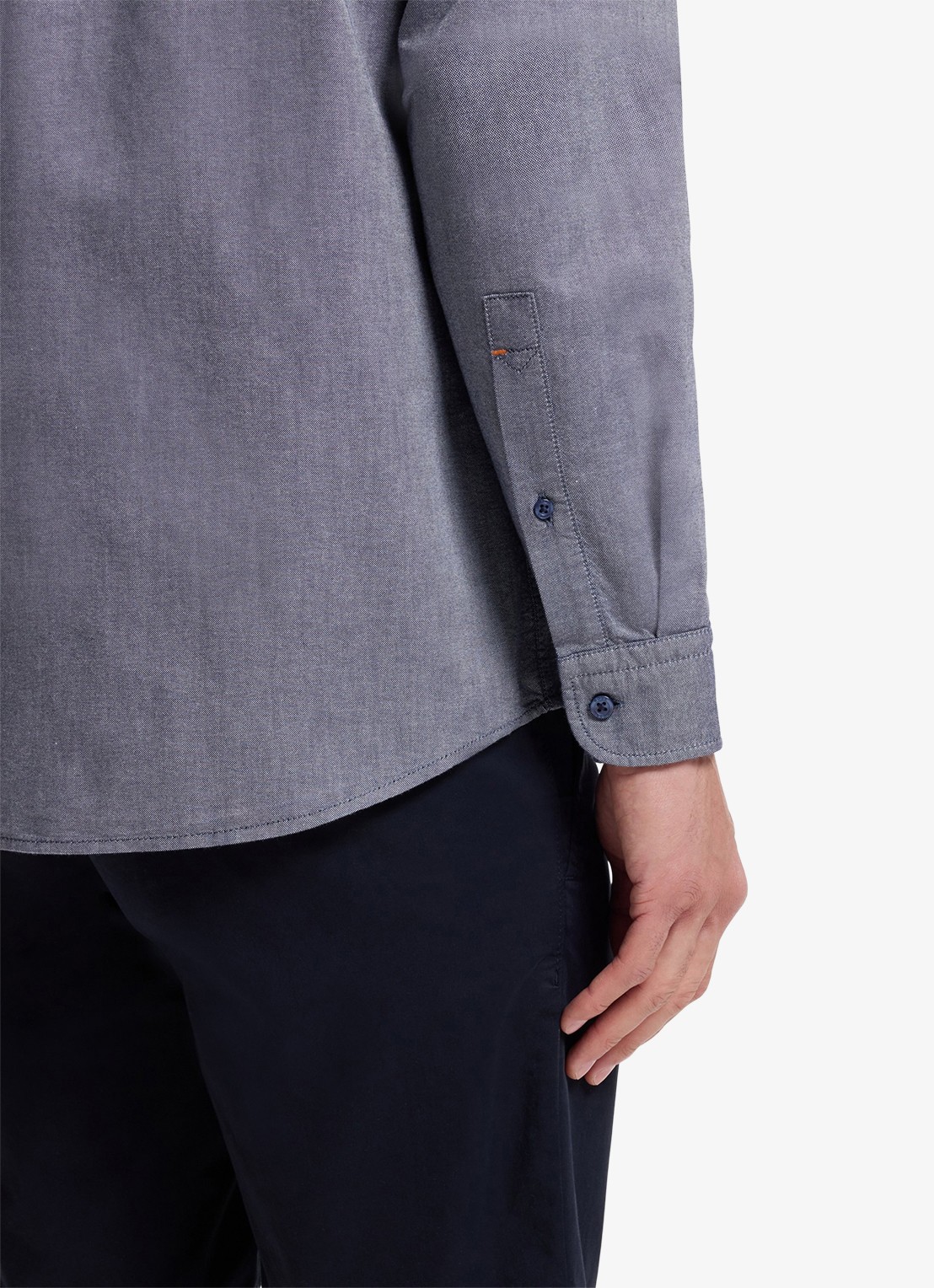 BOSS Rickert regular fit overhemd van  katoen - detail 8 indigo
