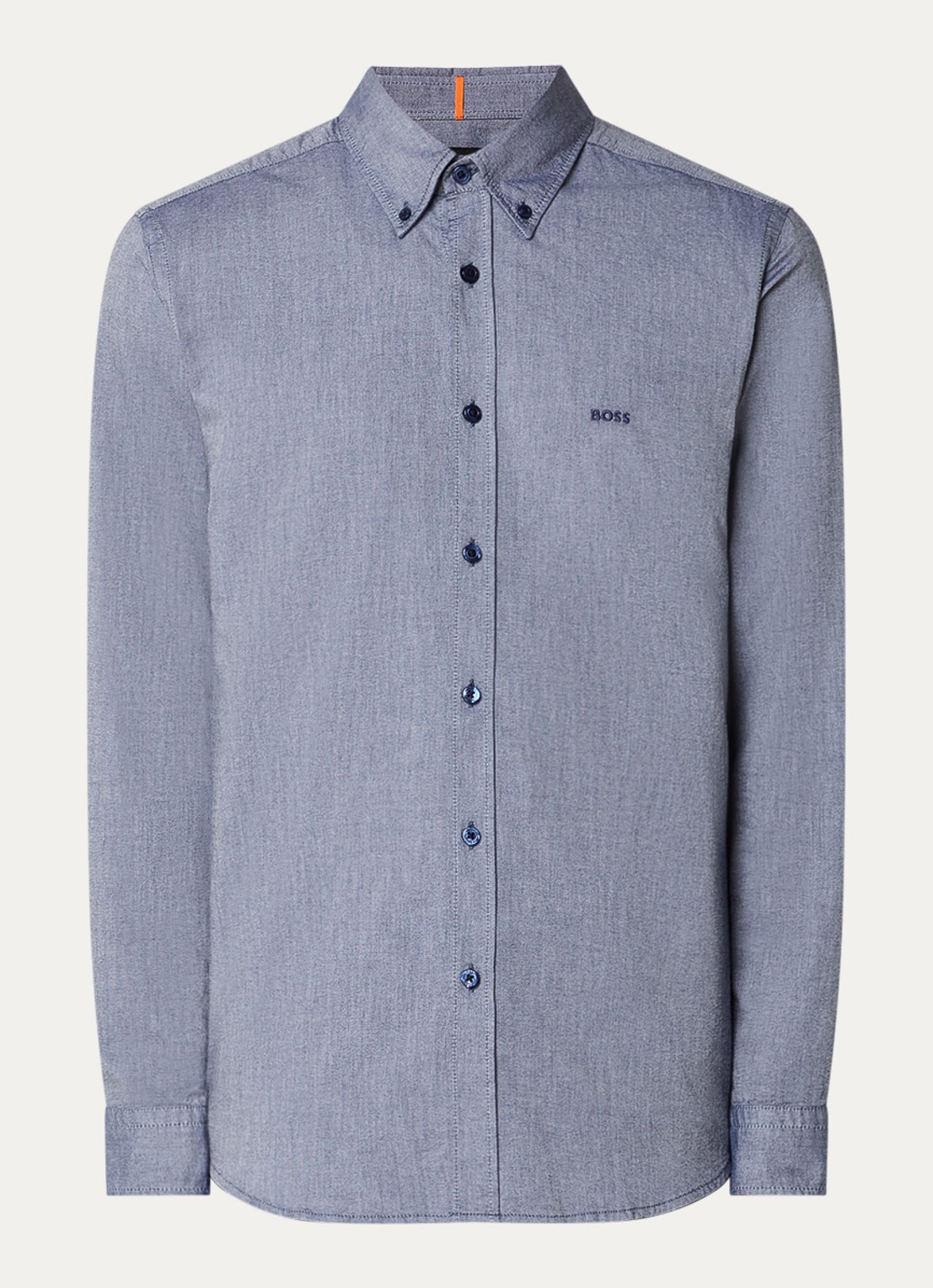 BOSS Rickert regular fit overhemd van  katoen - voorkant 5 indigo