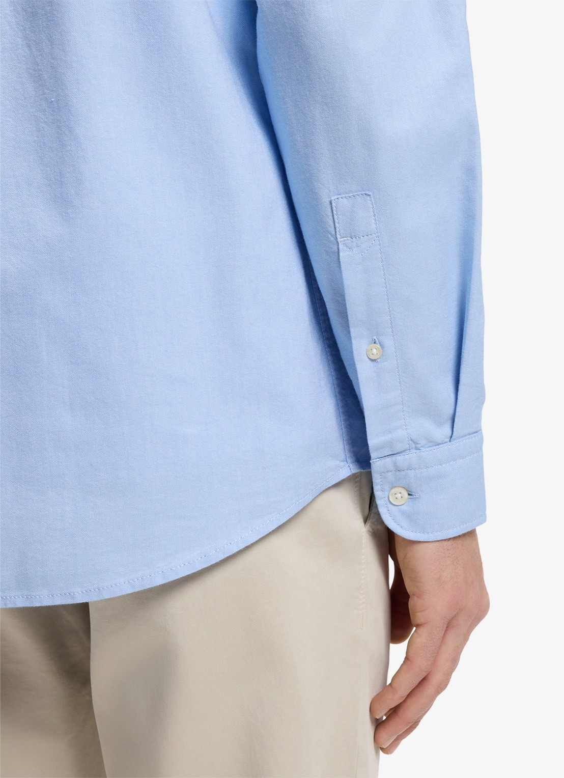 BOSS Rickert regular fit overhemd van  katoen - detail 3 lichtblauw