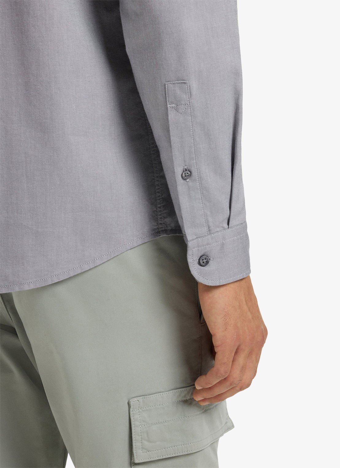 BOSS Rickert regular fit overhemd van  katoen - detail 6 lichtgrijs