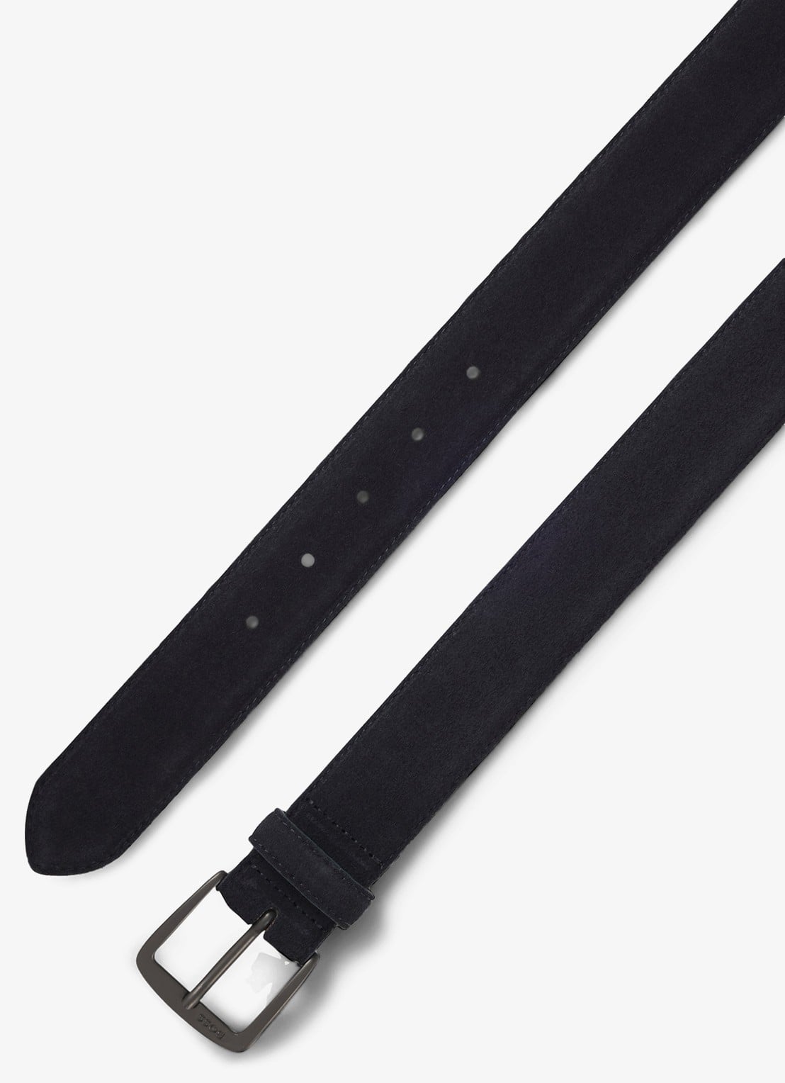 BOSS Riem van suède - detail blauw