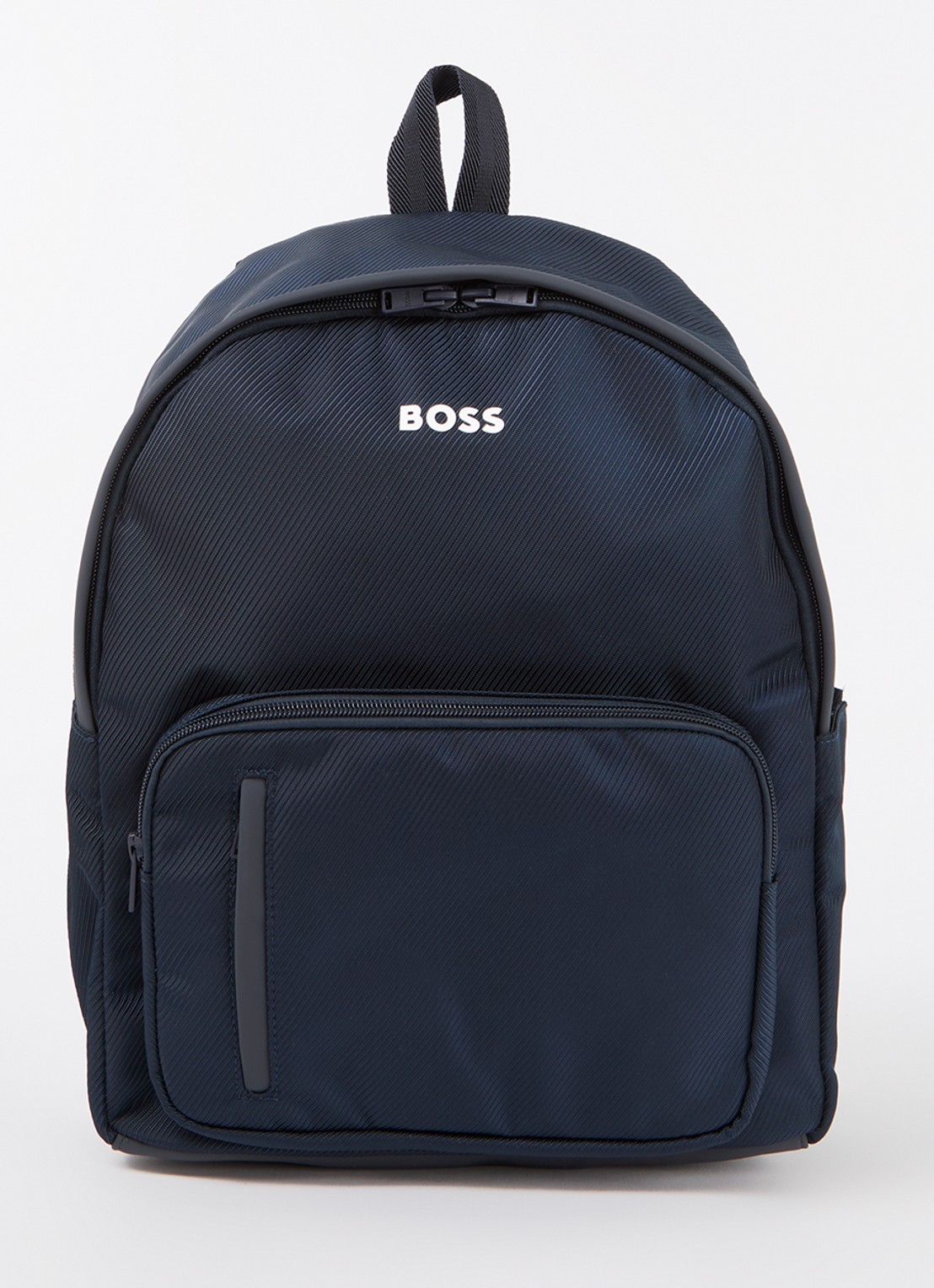 BOSS Rugzak met logo en 15 inch laptopvak - voorkant 3 donkerblauw