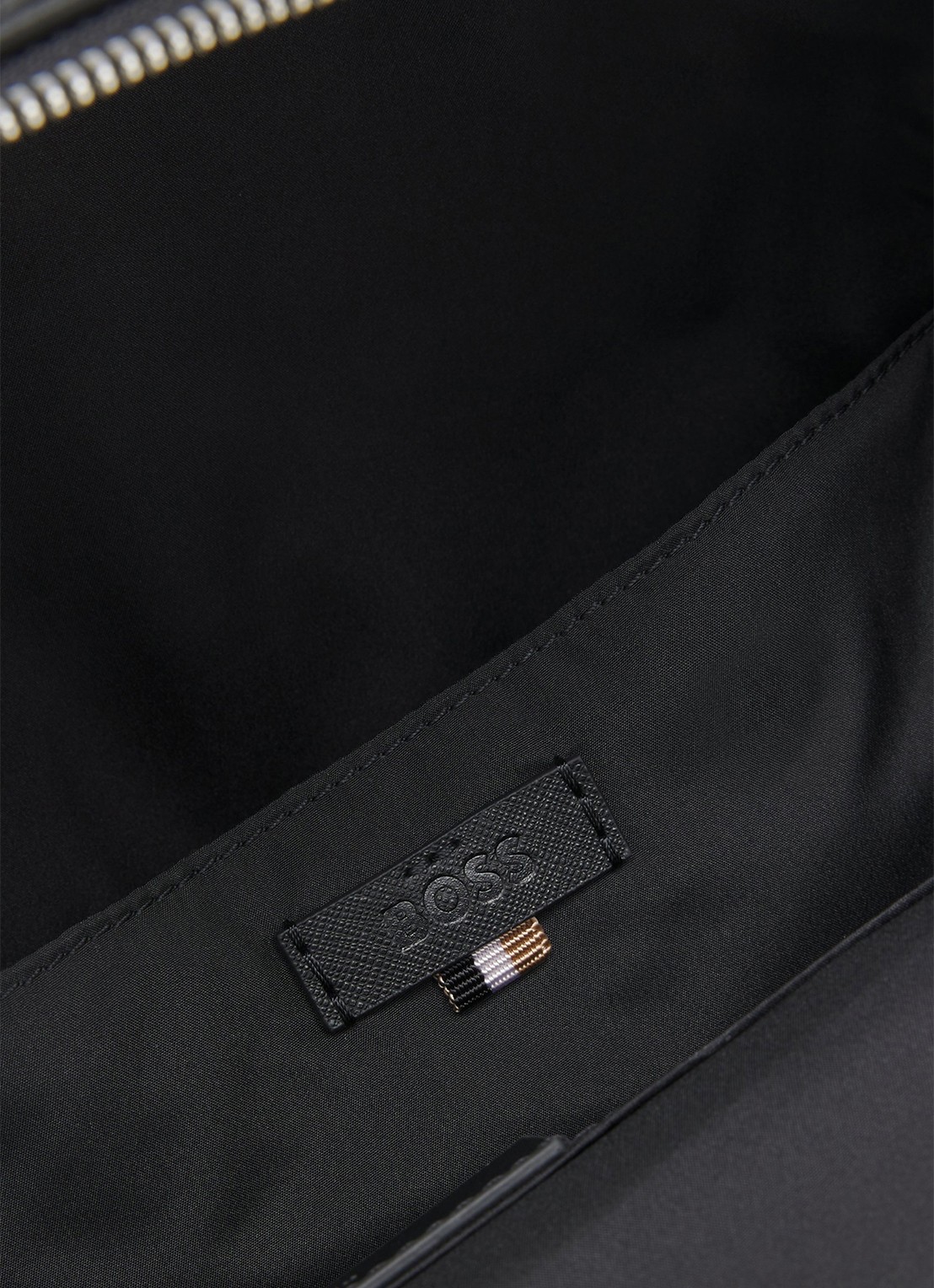 BOSS Rugzak van leer - achterkant 6 black-001 / zwart