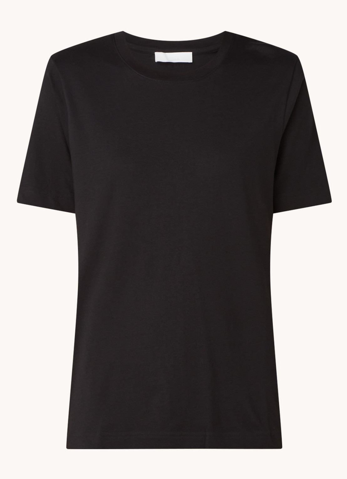 BOSS sa T-shirt met ronde hals - voorkant 3 zwart