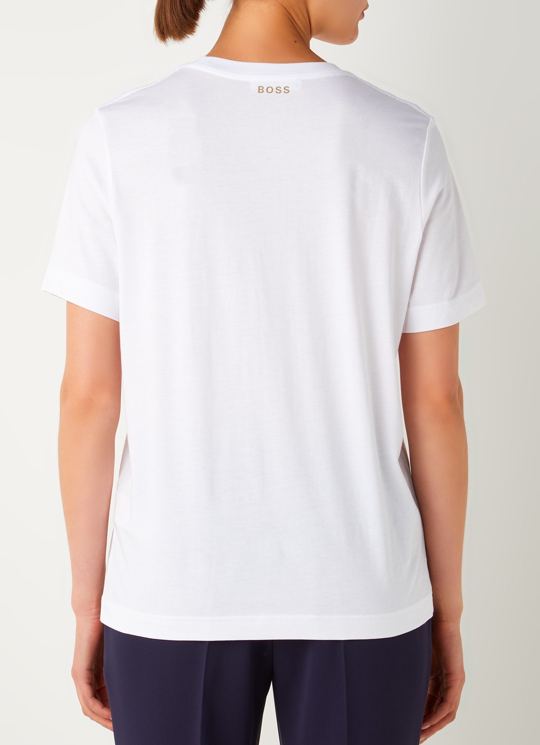 BOSS sa T-shirt met ronde hals - achterkant 2 wit