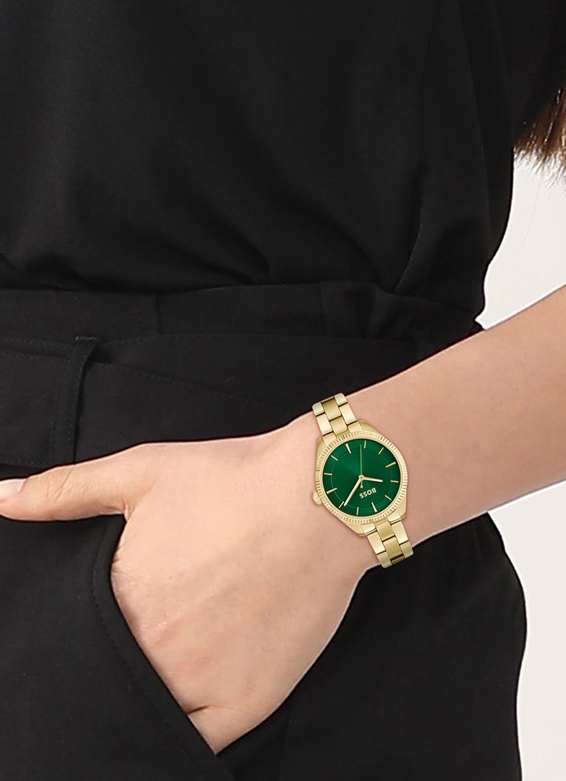 BOSS Sage horloge HB1502729 - voorkant 4 goud
